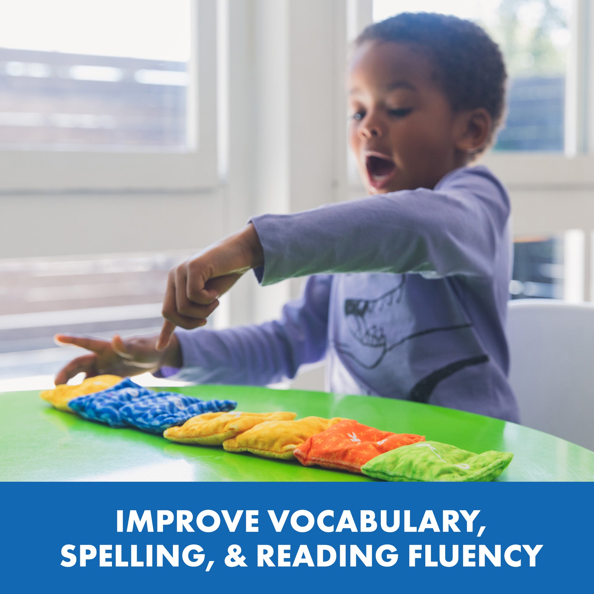 Learning Resources Sight Word Bean Bags, Active Phonics Game for Kids, 25 Double-Sided Bean Bags with 50 Sight Words, Tactile Learning Toy for Vocabulary, Reading Fluency, and Motor Skills, Ages 3+