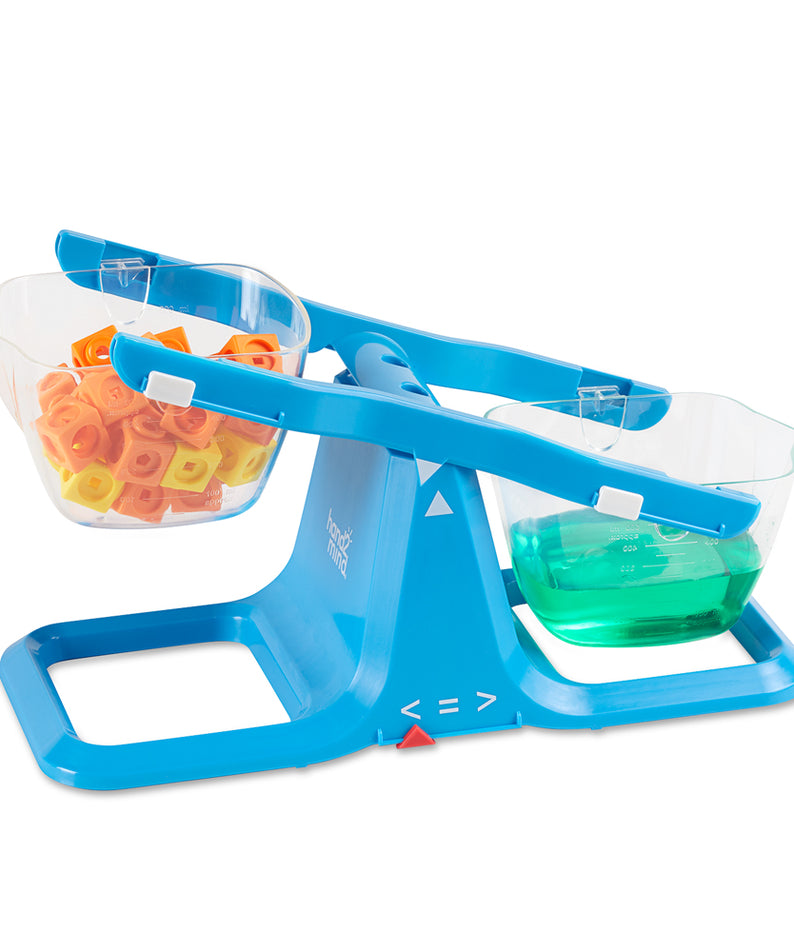 Learning Resources Nestable Bucket Balance, Compact Maths & Science Balance Scale for Kids, 500ml Clear Buckets, Explore Weight, Volume & Equivalency, Ages 3+