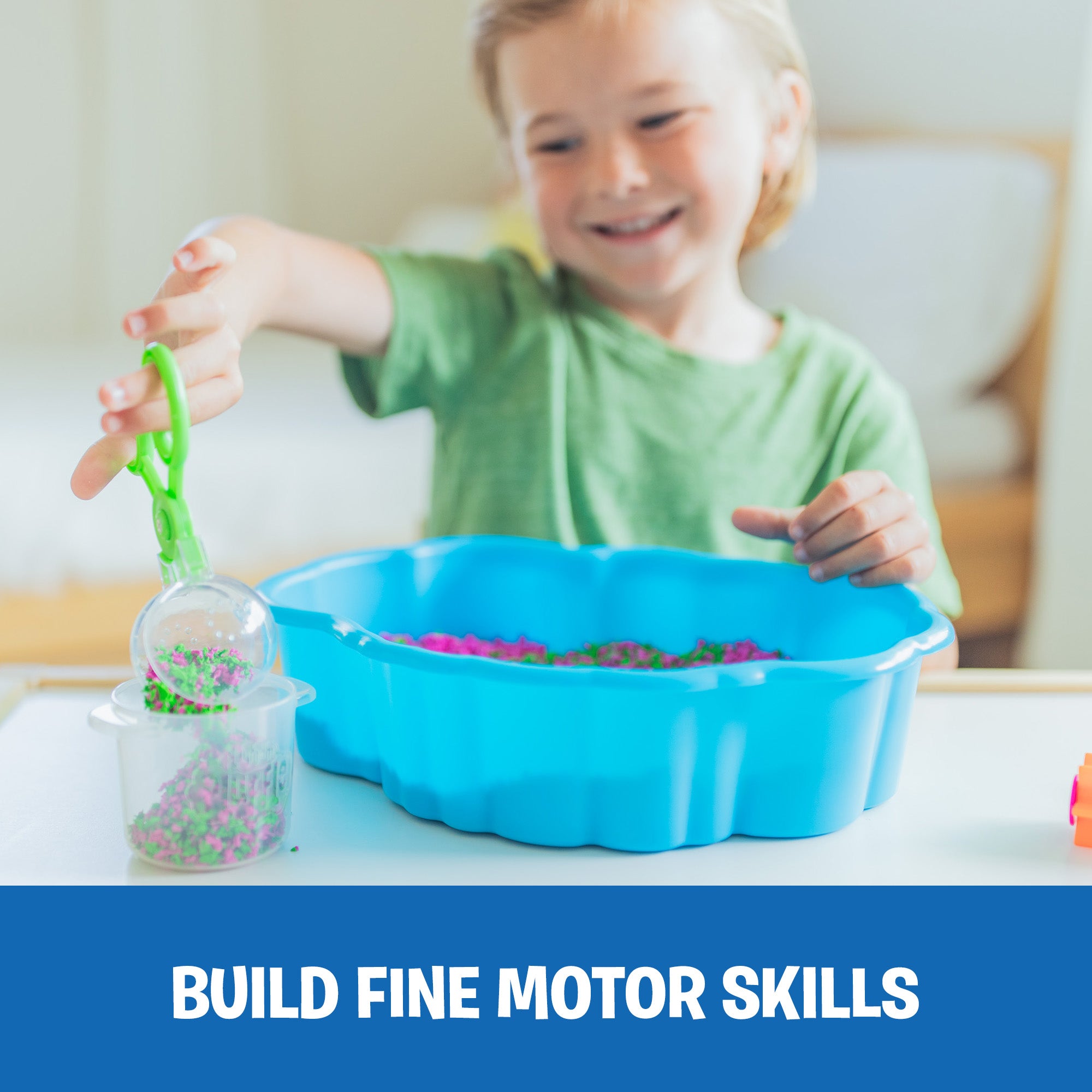 Learning Resources Playfoam Pluffle Squishology Station, Sensory Play Station with Tools for Fine Motor Skills, 6 Piece Tactile Set for Ages 3+