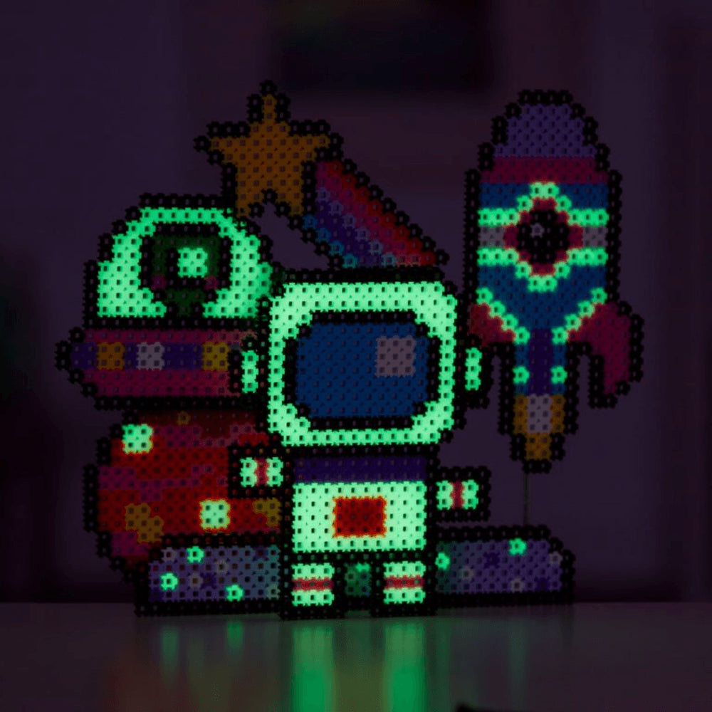 Character Options Simbrix Connect & Wow Glowing Galactic Pack with 1500+ brix, 2D & 3D Pixel Arts and Crafts Construction Toy, Creative & Imaginative STEAM Building Toy for Boys & Girls Ages 5+