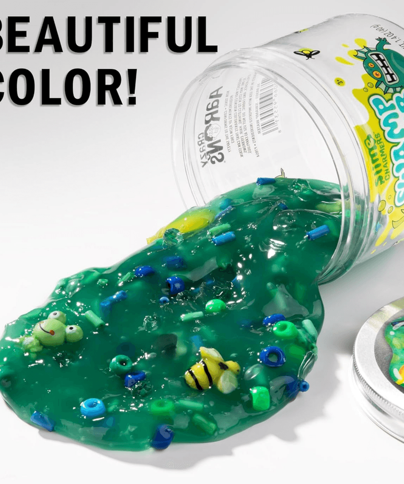 Crazy Aaron’s Slime Charmers - Swamp Water, Raspberry Scented Slime with Charms, Non-Toxic, Super Stretchy & Squishy Fidget Toy Suitable for Boys and Girls Aged 3Y+