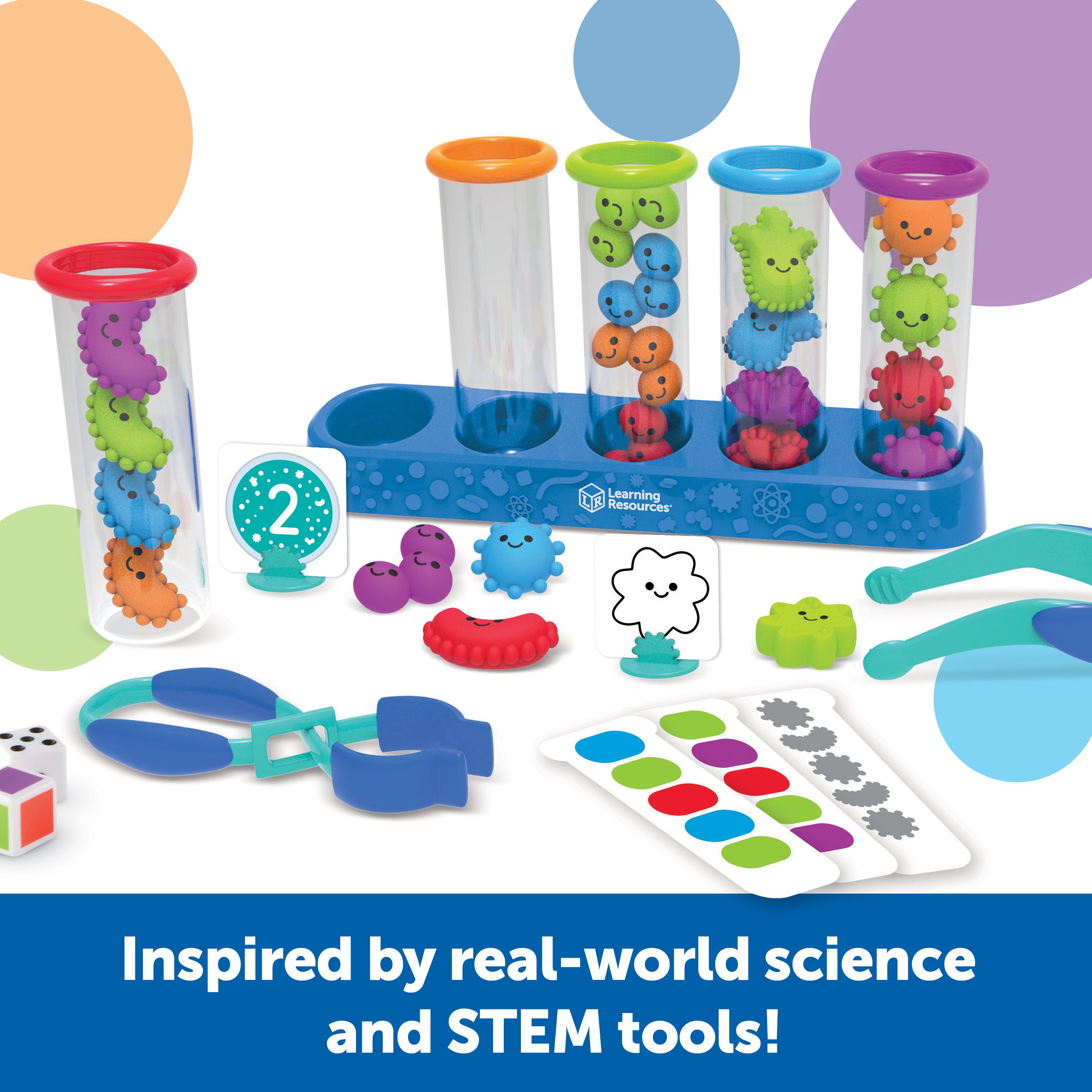Learning Resources Silly Science Fine Motor Set, Fun Preschool STEM Toy for Sorting, Counting, and Motor Skill Development