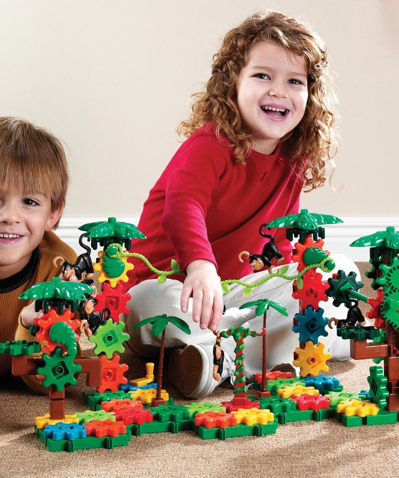 Learning Resources Gears! Gears! Gears! Movin Monkeys Building Set, Jungle-Themed Creative Play