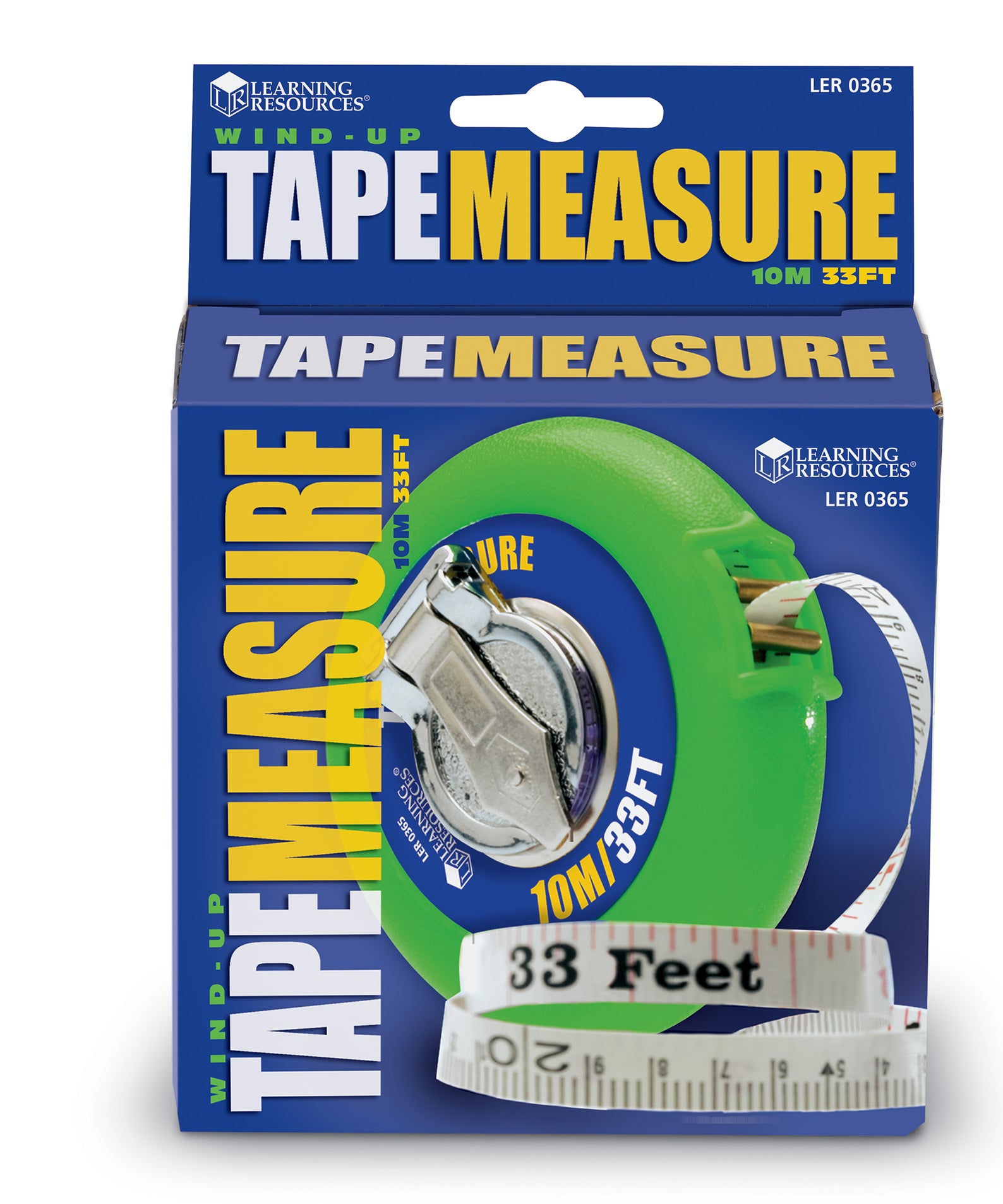 Learning Resources Tape Measure, 10m/33ft, Double-Sided Wind-Up Measuring Tape with Metric & Imperial Units, Ages 6+