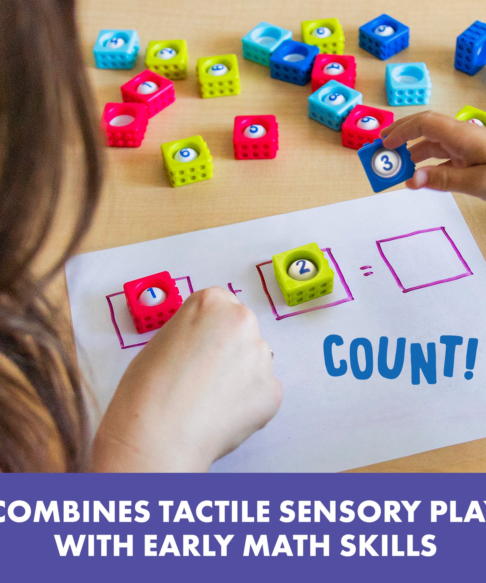 Learning Resources Number BubbleBrix, Sensory Math Toy with 42 Popper Bricks for Number Recognition and Counting, Fidget Learning for Preschoolers, Ages 3+