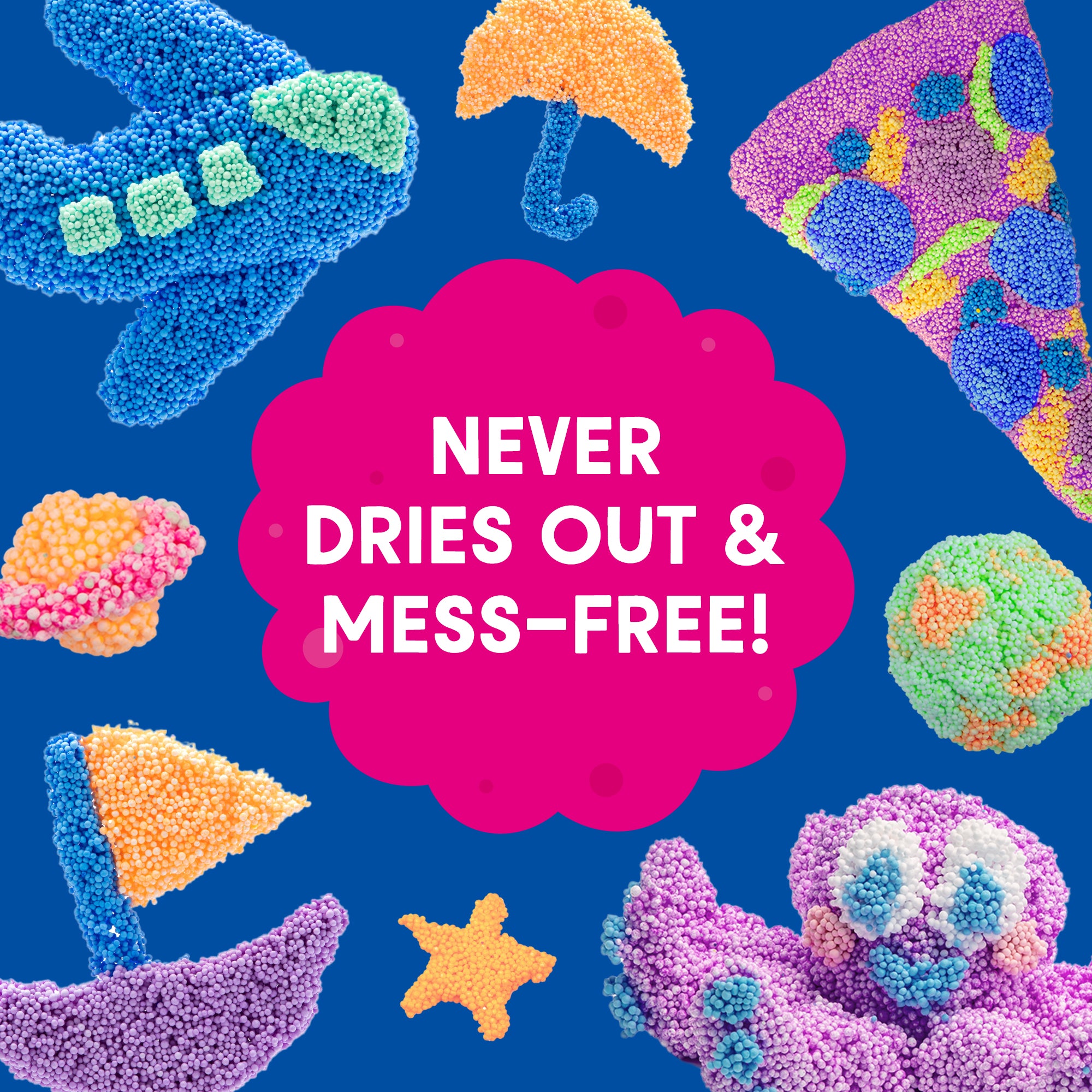 Learning Resources Playfoam Original 4-Pack, Mess-Free Sensory Play Foam, Never Dries Out, Fine Motor Skill Development for Kids