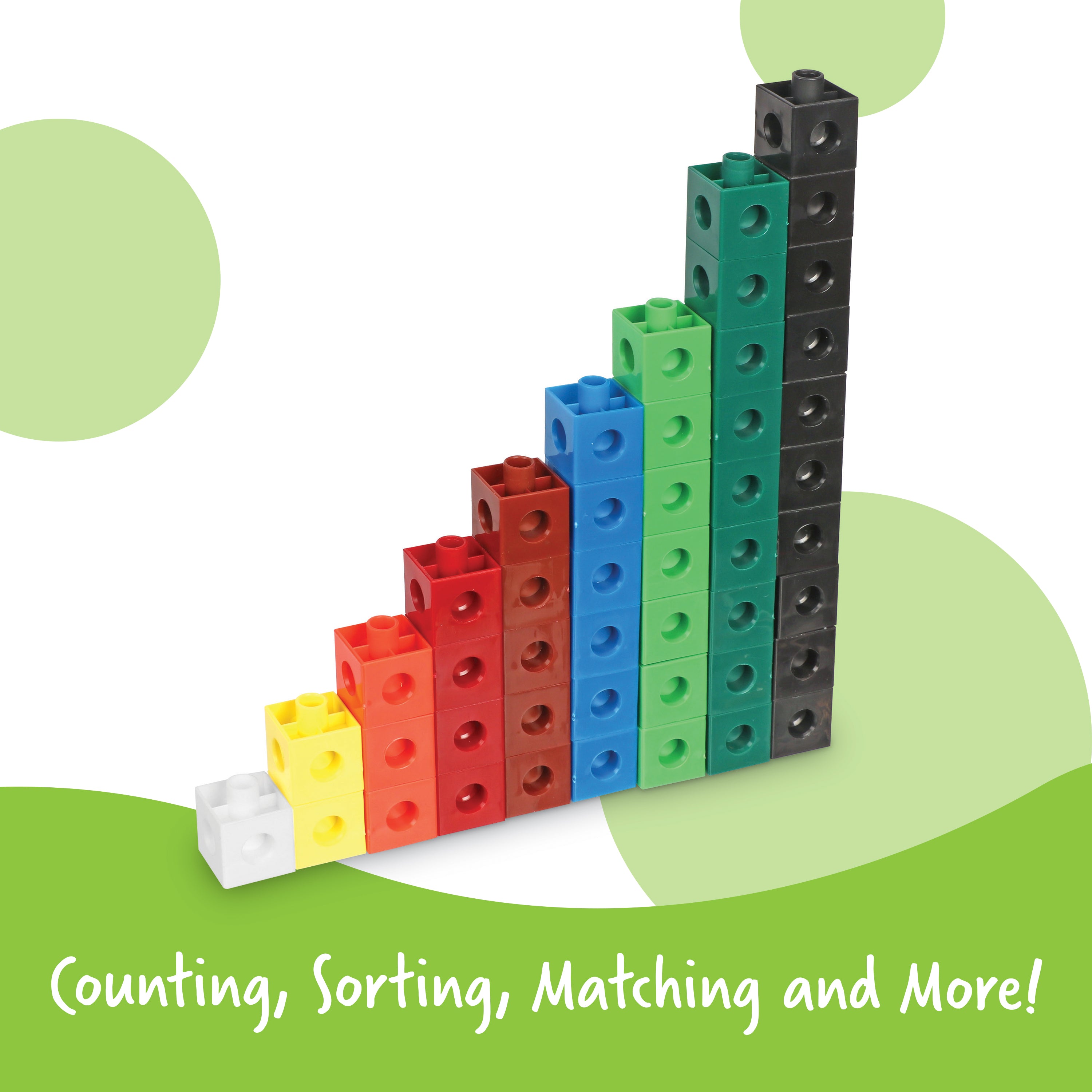 Learning Resources Snap Cubes, Set of 100, Ages 5+, Hands-On Math Learning & Counting