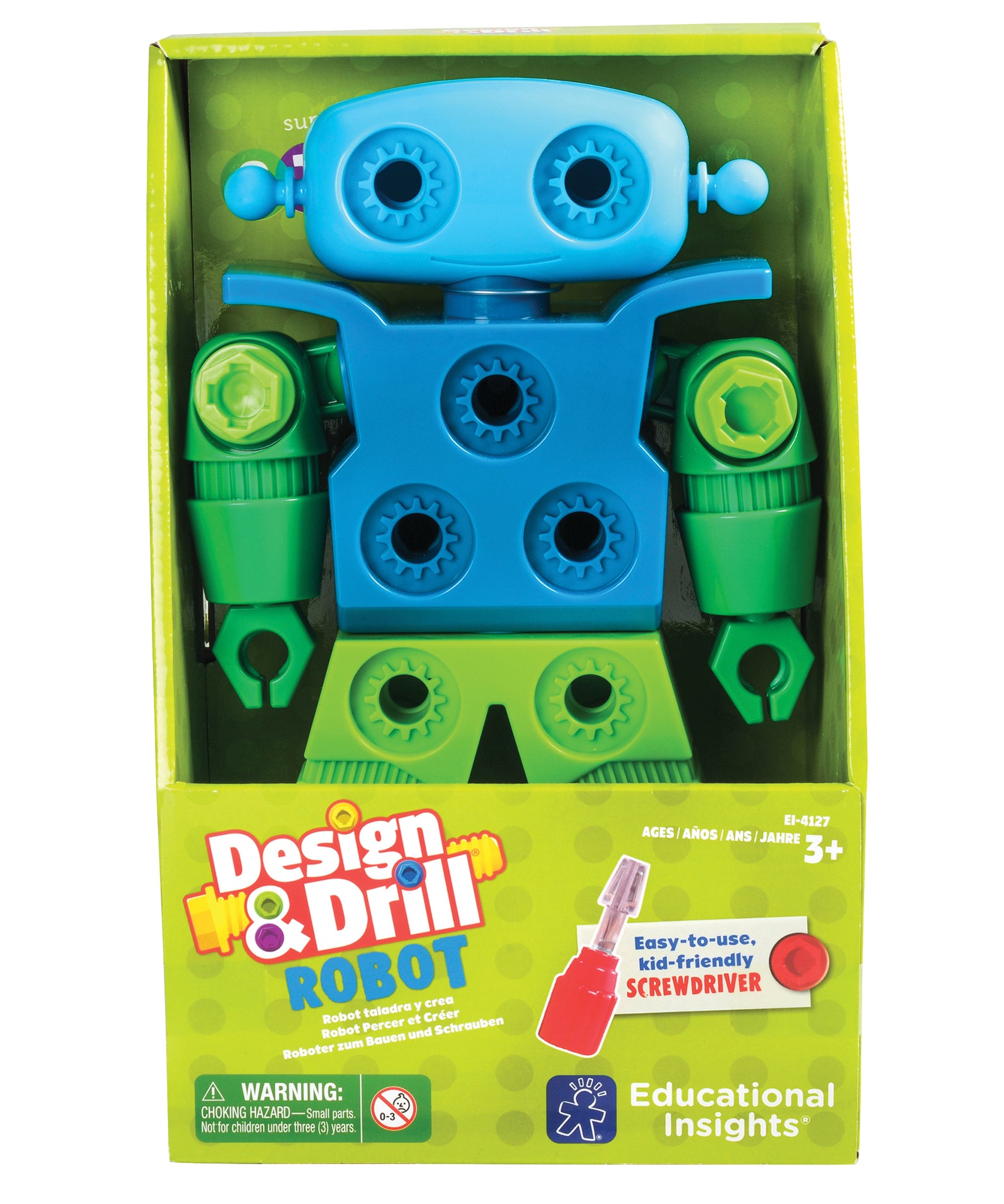 Learning Resources Design & Drill Robot, Construction Toy for Kids