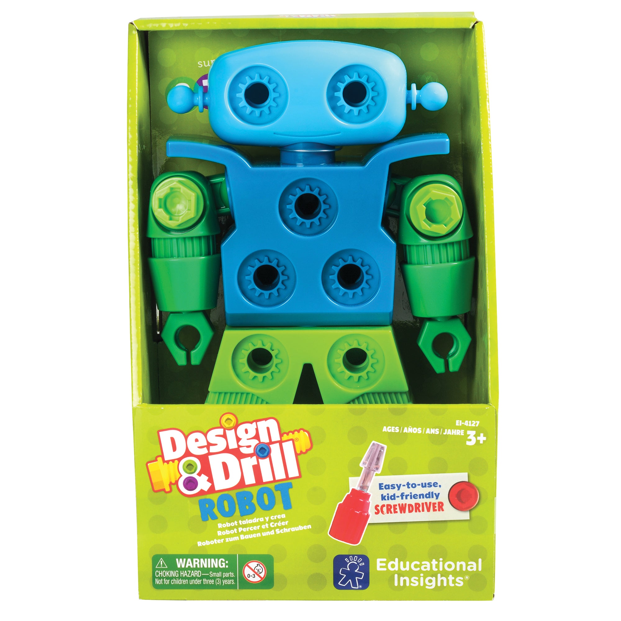Learning Resources Design & Drill Robot, Construction Toy for Kids