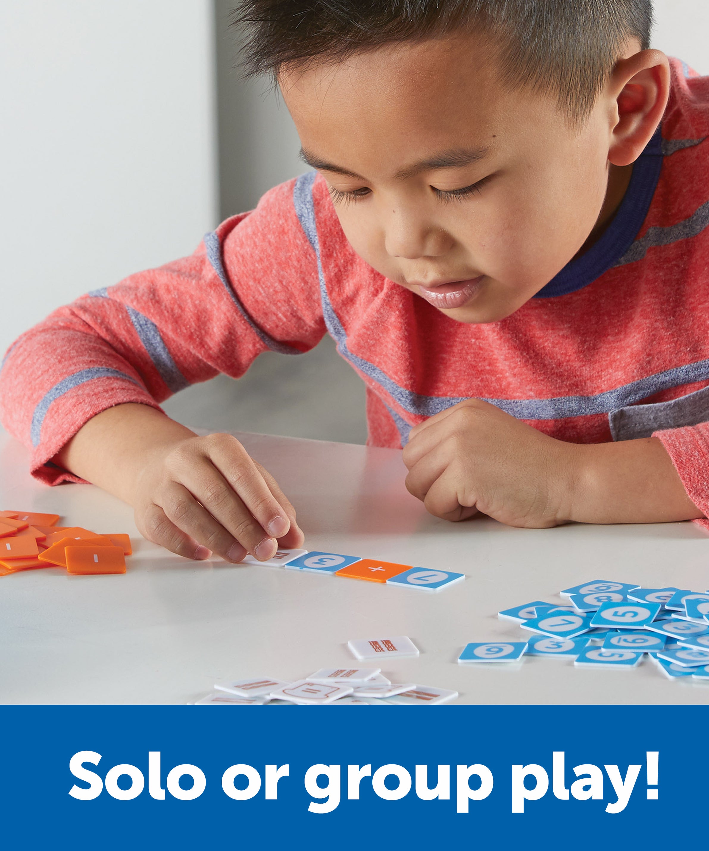 Learning Resources Math Scramble, Addition and Subtraction Game for Kids, 87 Piece Maths Game in Storage Egg, Ages 5+