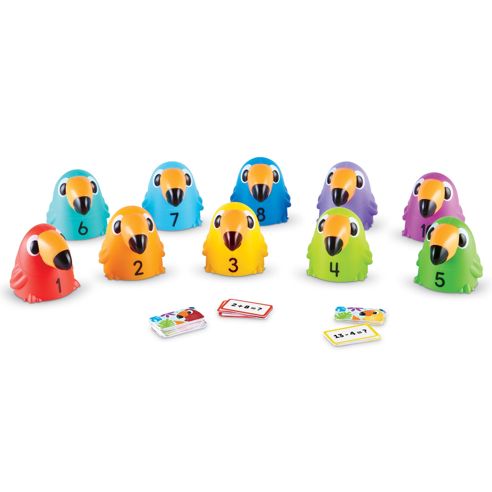 Learning Resources Toucans to 10, Addition and Subtraction Fact Family Game, Hands-On Early Maths Activity for Home or Classroom, Ages 5+