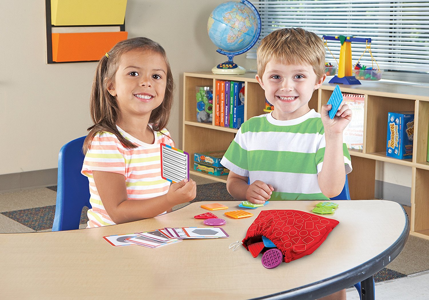 Learning Resources Teaching Tac-Tiles LER 9075, Tactile Learning Set for Early Development, Includes 20 Pieces, 10 Activity Cards, and Feely Bag for Sensory Play