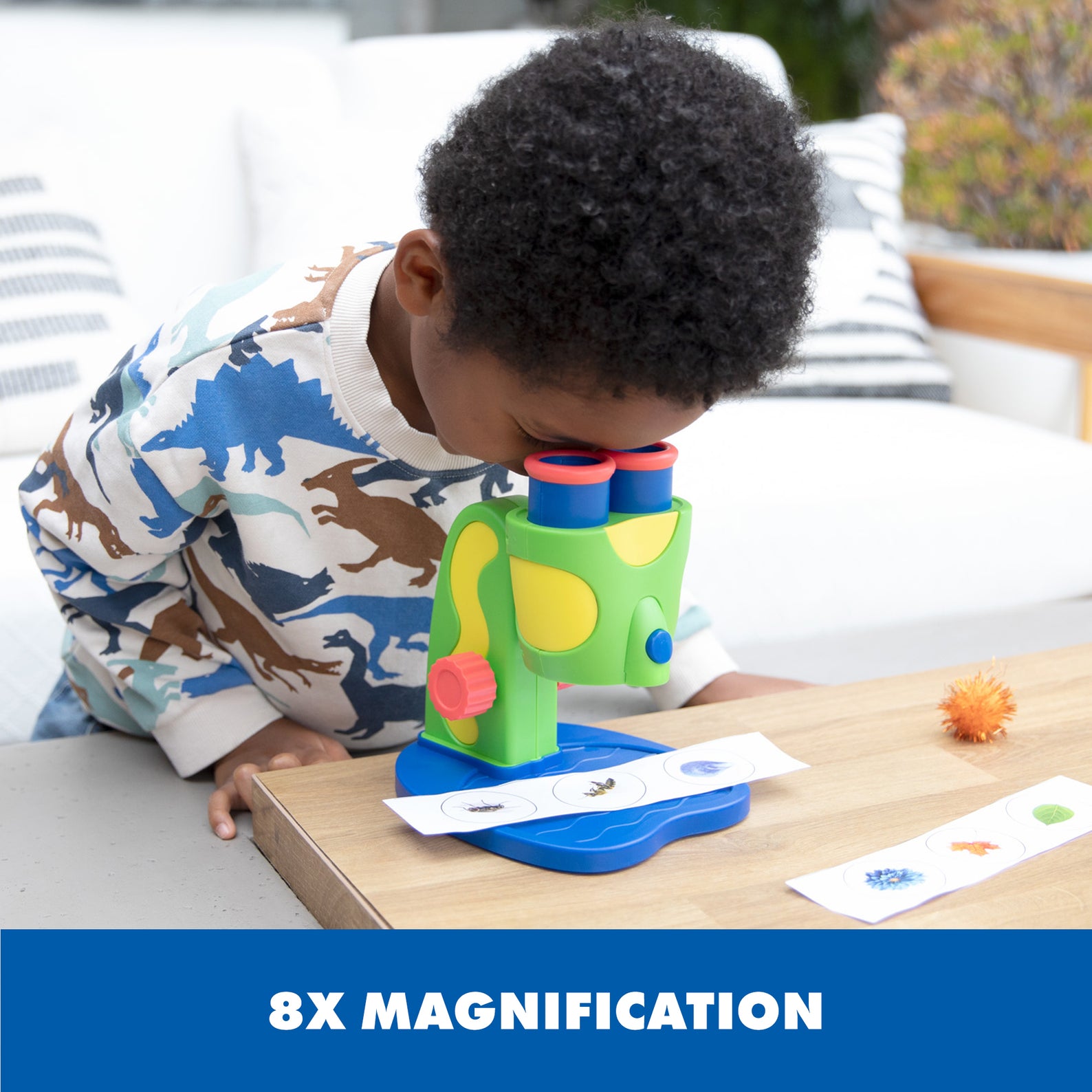 Learning Resources GeoSafari Jr. My First Microscope, Kids' Beginner Science Tool with LED Light & Easy Focus, Preschool STEM Learning, Ages 3+