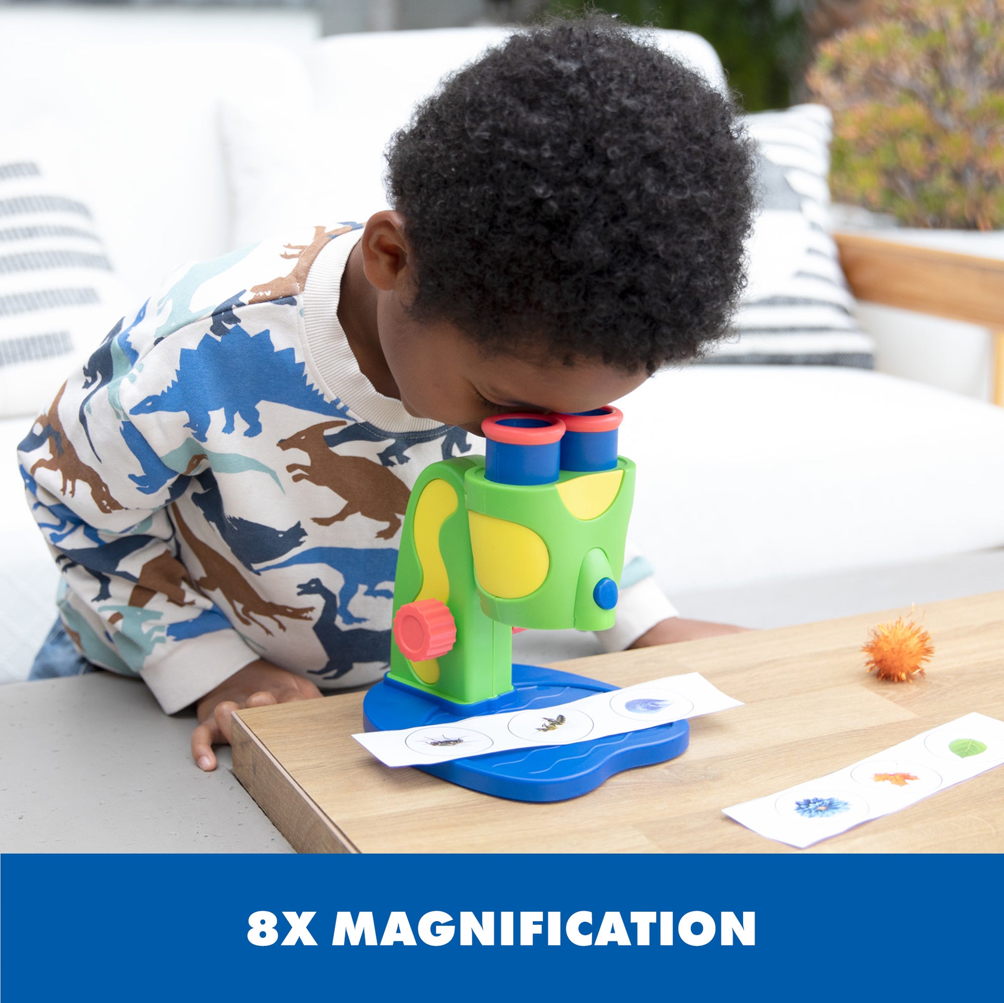 Learning Resources GeoSafari Jr. My First Microscope, Kids' Beginner Science Tool with LED Light & Easy Focus, Preschool STEM Learning, Ages 3+