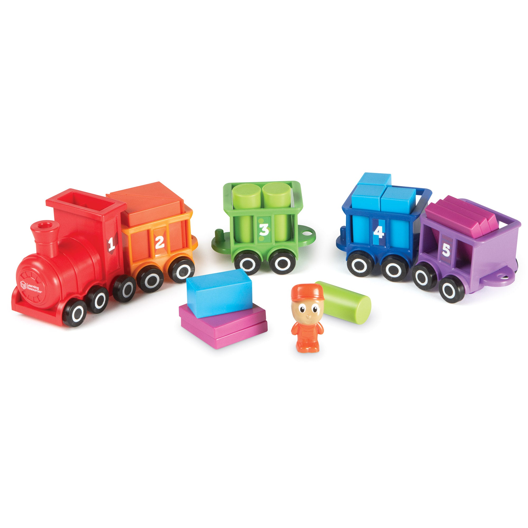 Learning Resources Count and Colour Choo Choo, Number Train and Shape Sorting Toy, Toddler Learning Toy for Counting and Colour Recognition, Ages 2+