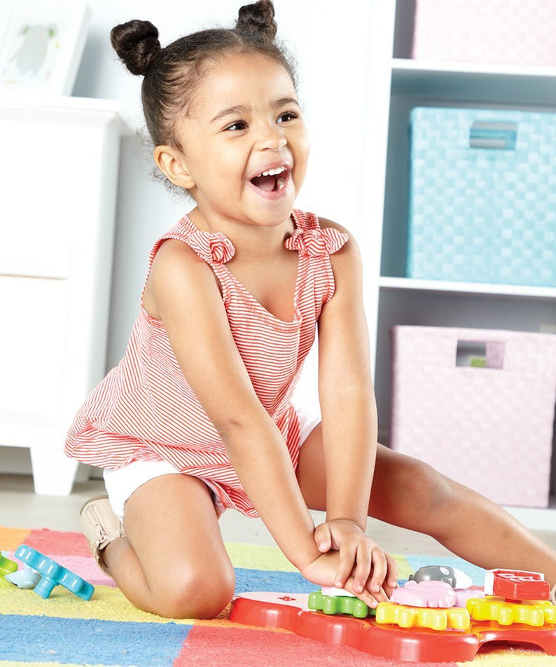 Learning Resources Barnyard Friends Build and Spin, Toddler Gear Toy with Farm Animal Pieces, Cause and Effect STEM Toy for Ages 2+