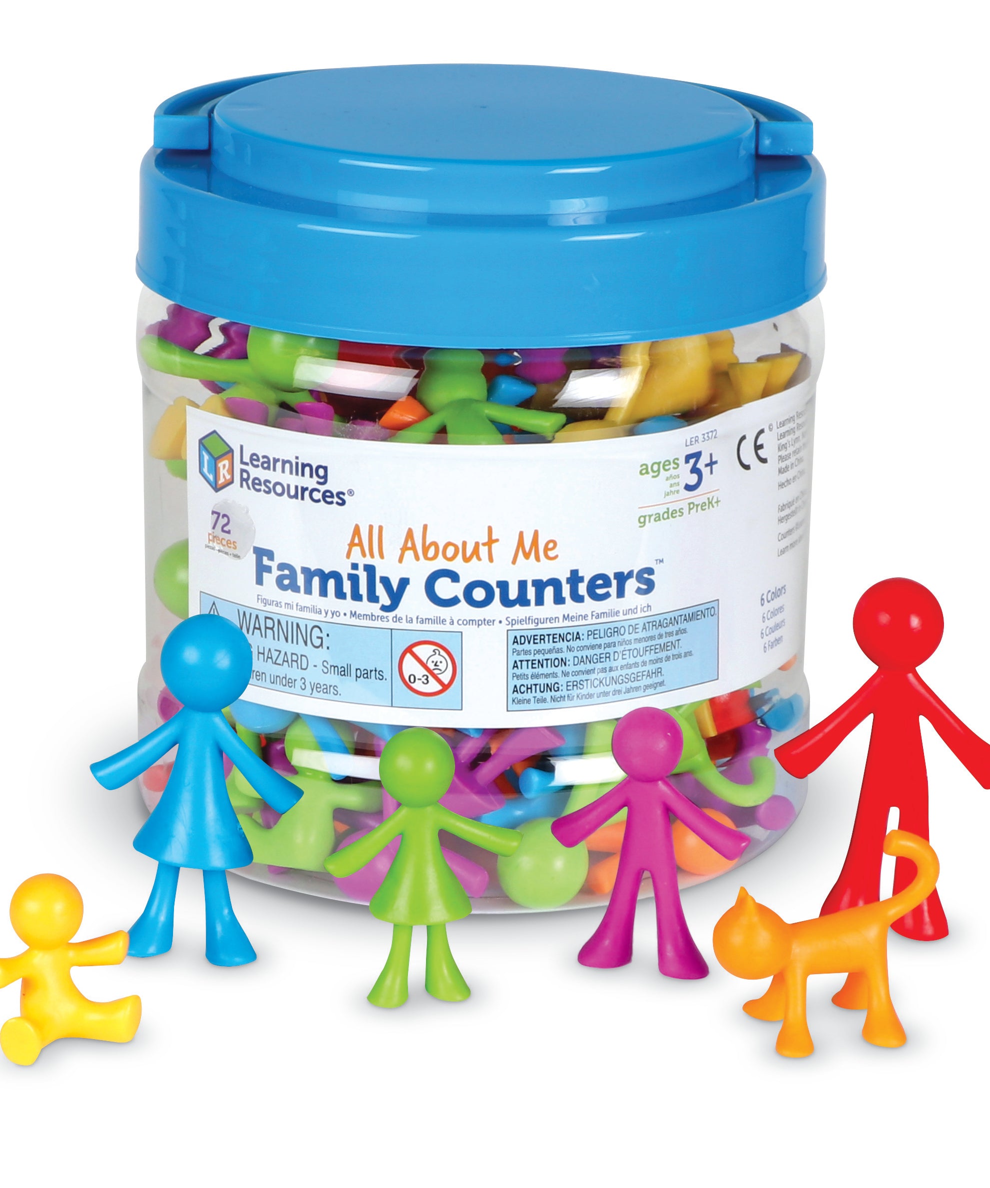 Learning Resources All About Me Family Counters, Set of 72, Colourful Family-Themed Counters for Counting, Sorting, and Patterning, Ages 3+