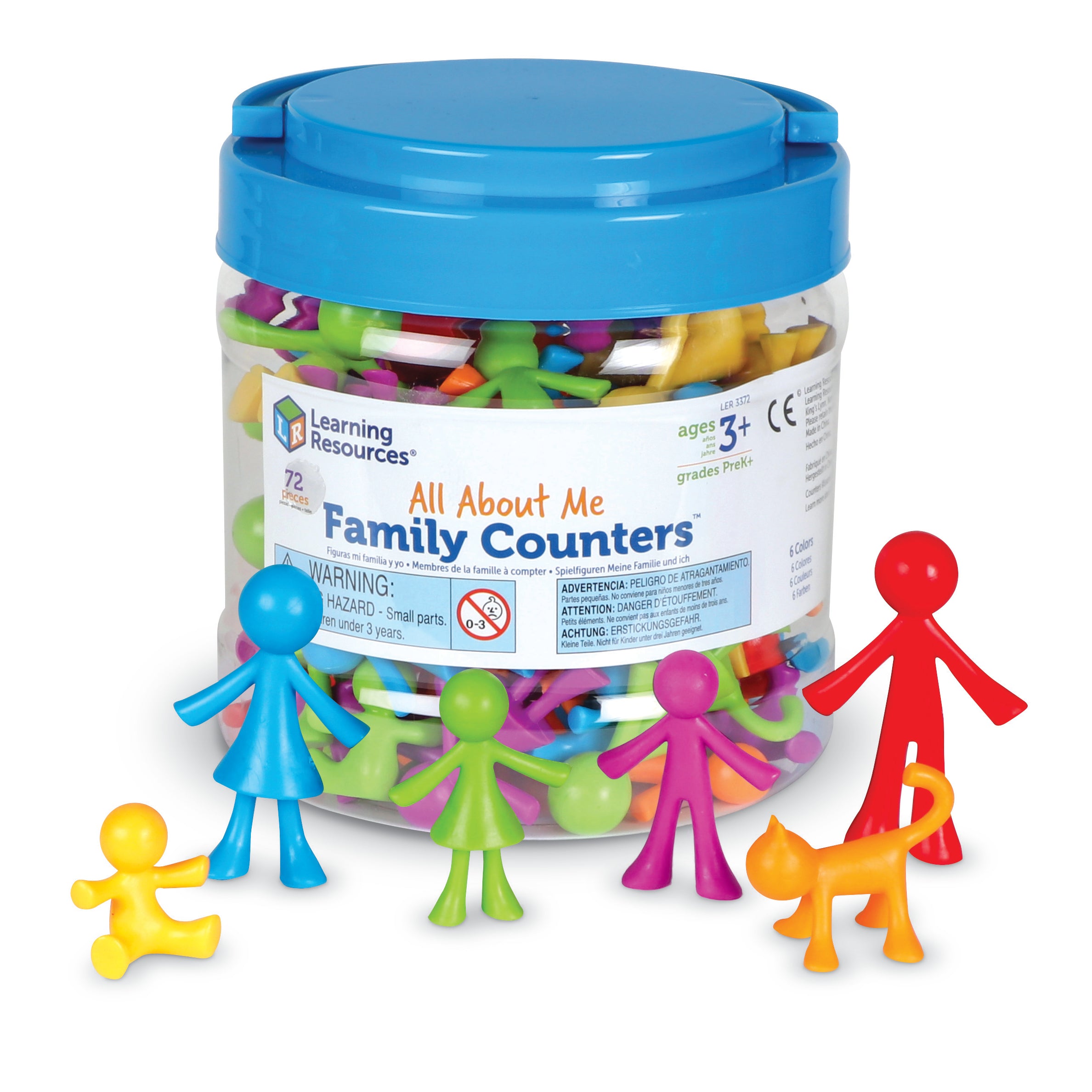 Learning Resources All About Me Family Counters, Set of 72, Colourful Family-Themed Counters for Counting, Sorting, and Patterning, Ages 3+