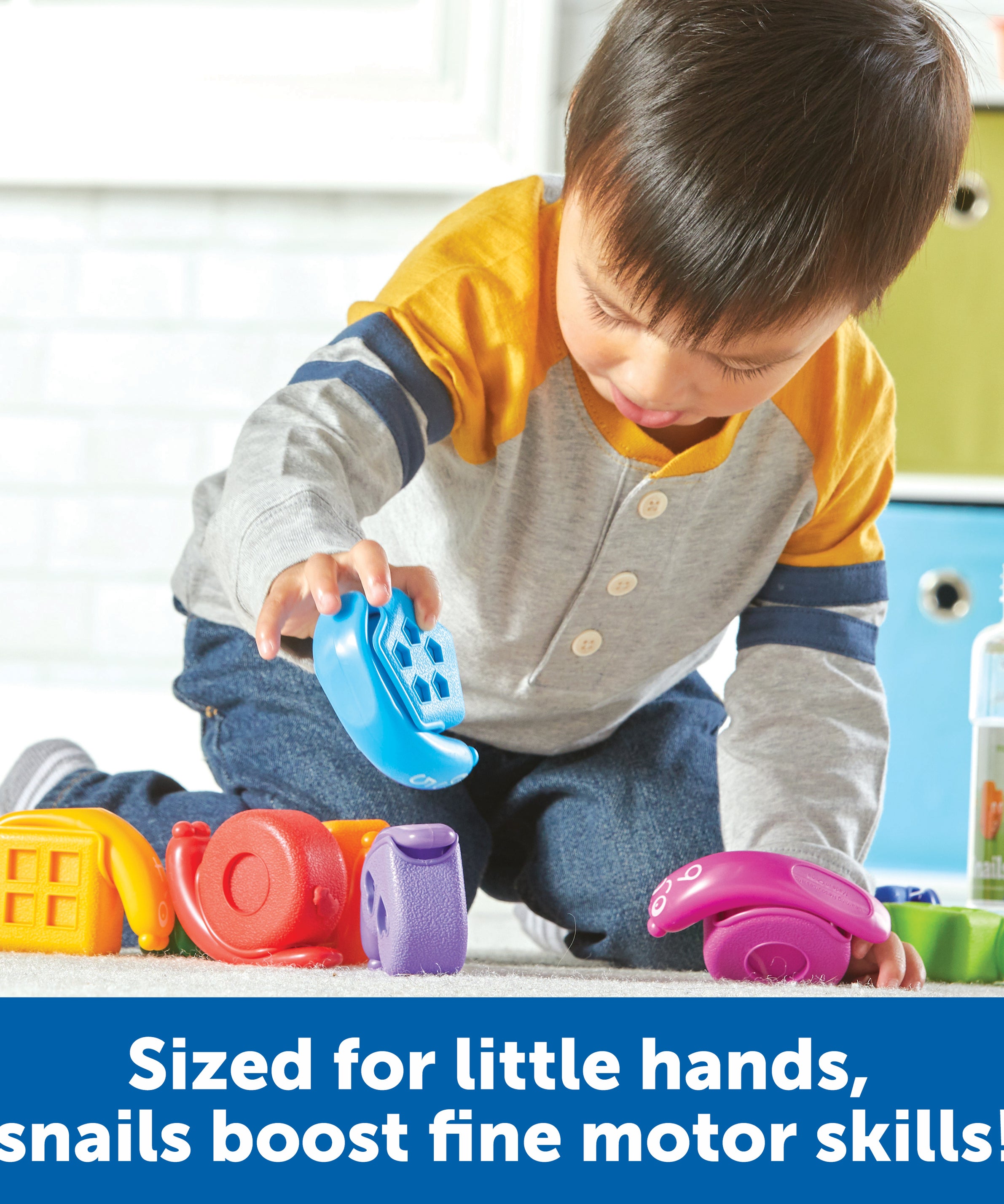 Learning Resources Snap-n-Learn Shape Snails, 20 Piece Toddler Educational Toy Set, Teaches Shapes, Numbers and Colours, Ages 18 Months+