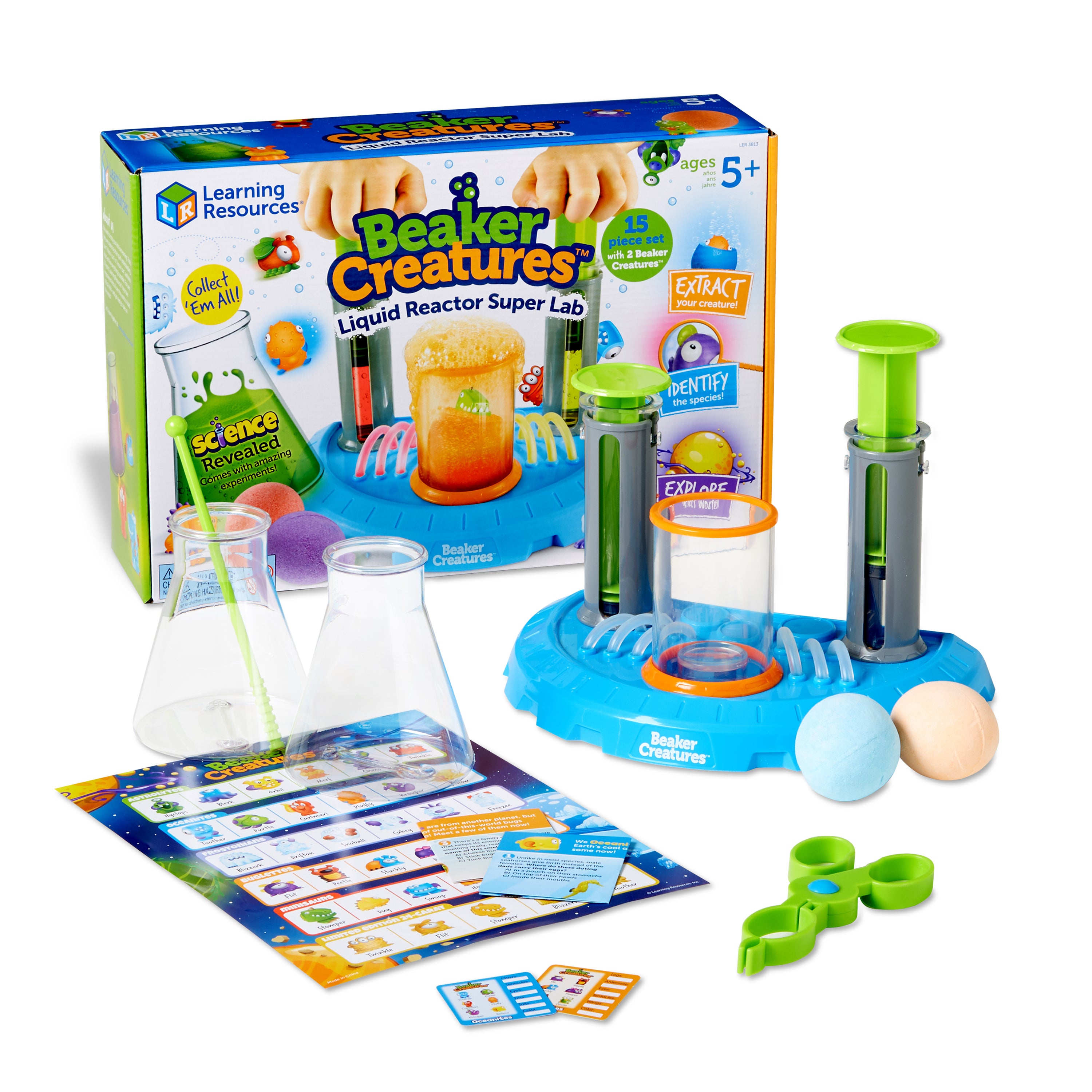Learning Resources Beaker Creatures Liquid Reactor Super Lab Set, Scientific Exploration and Collectible Surprise Creatures, Ages 5+