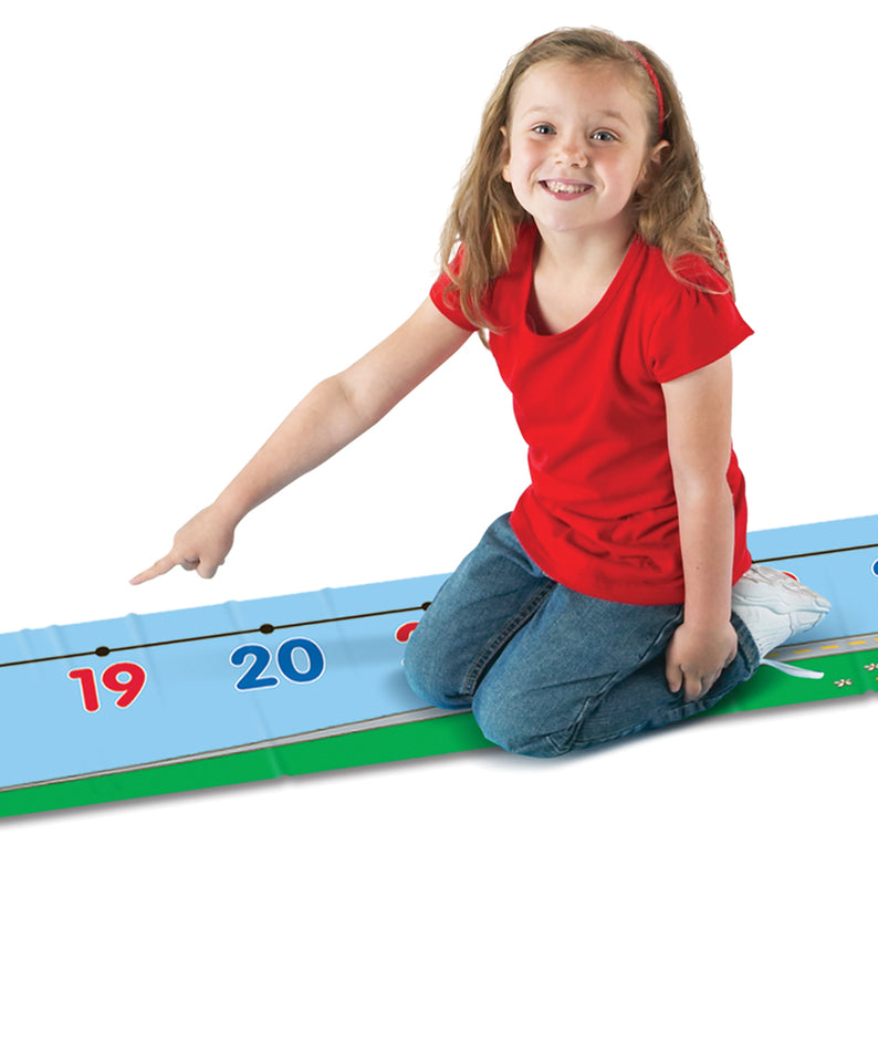Learning Resources 030 Number Line Floor Mat Durable Vinyl Math Mat for Kids Ages 5 Plus