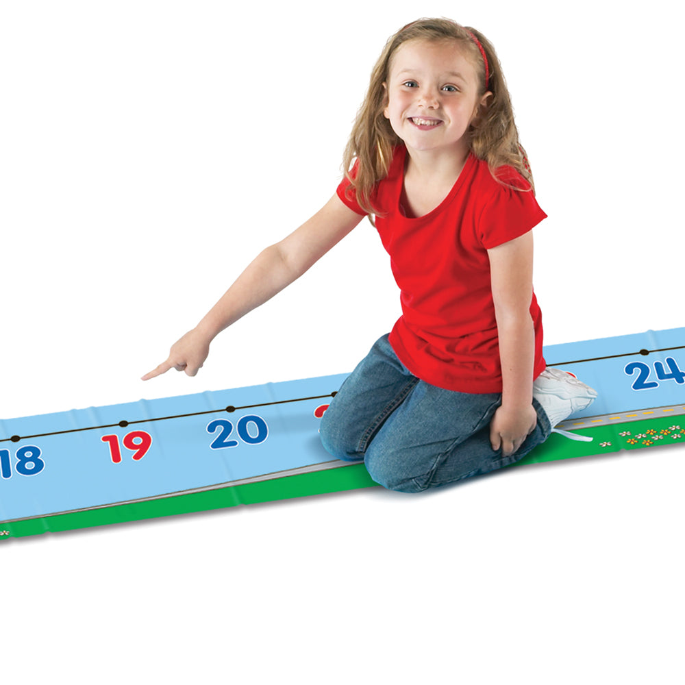 Learning Resources 030 Number Line Floor Mat Durable Vinyl Math Mat for Kids Ages 5 Plus