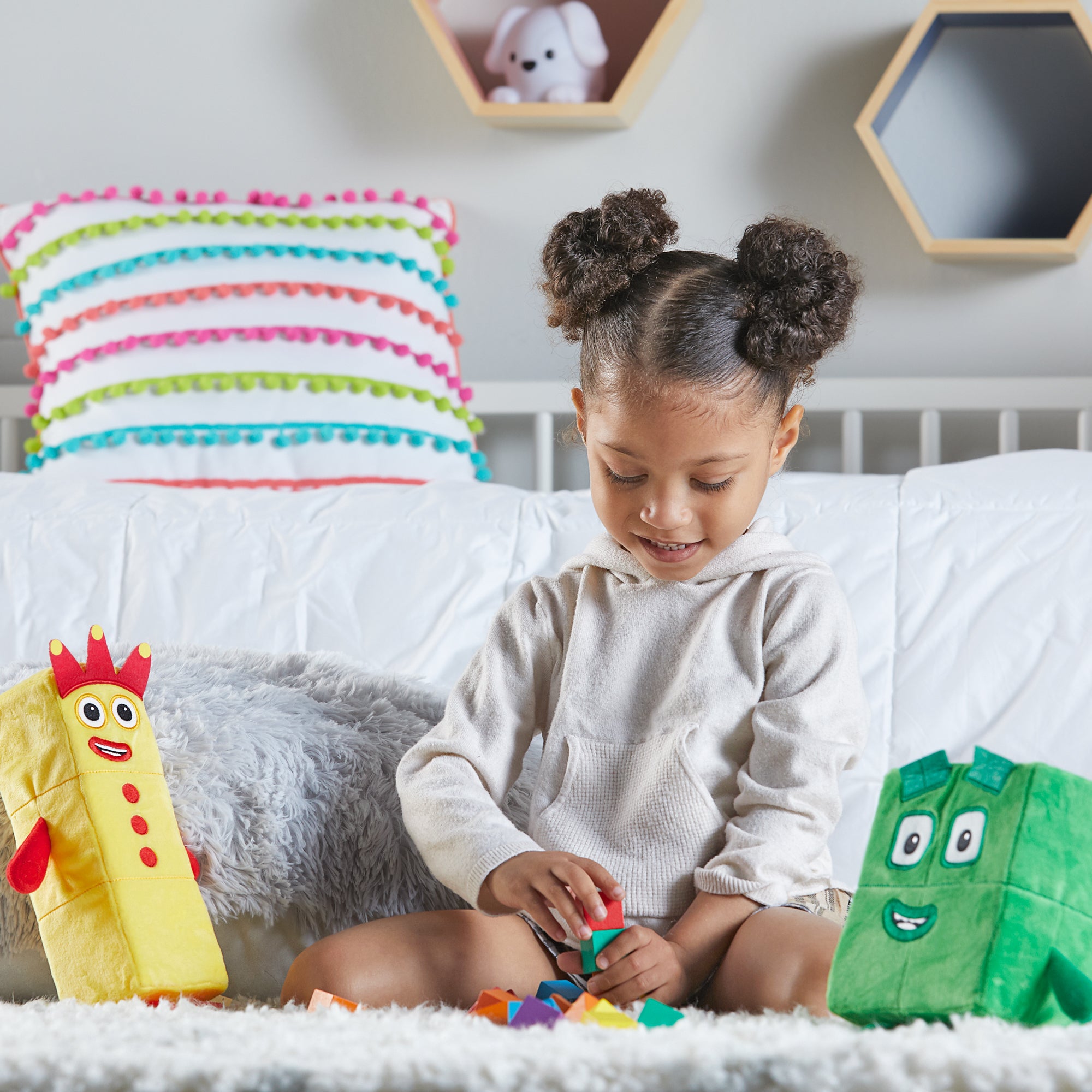 Learning Resources Numberblocks Three and Four Playful Pals, Soft Plush Toys for Kids, Officially Licensed Learning Resources Product