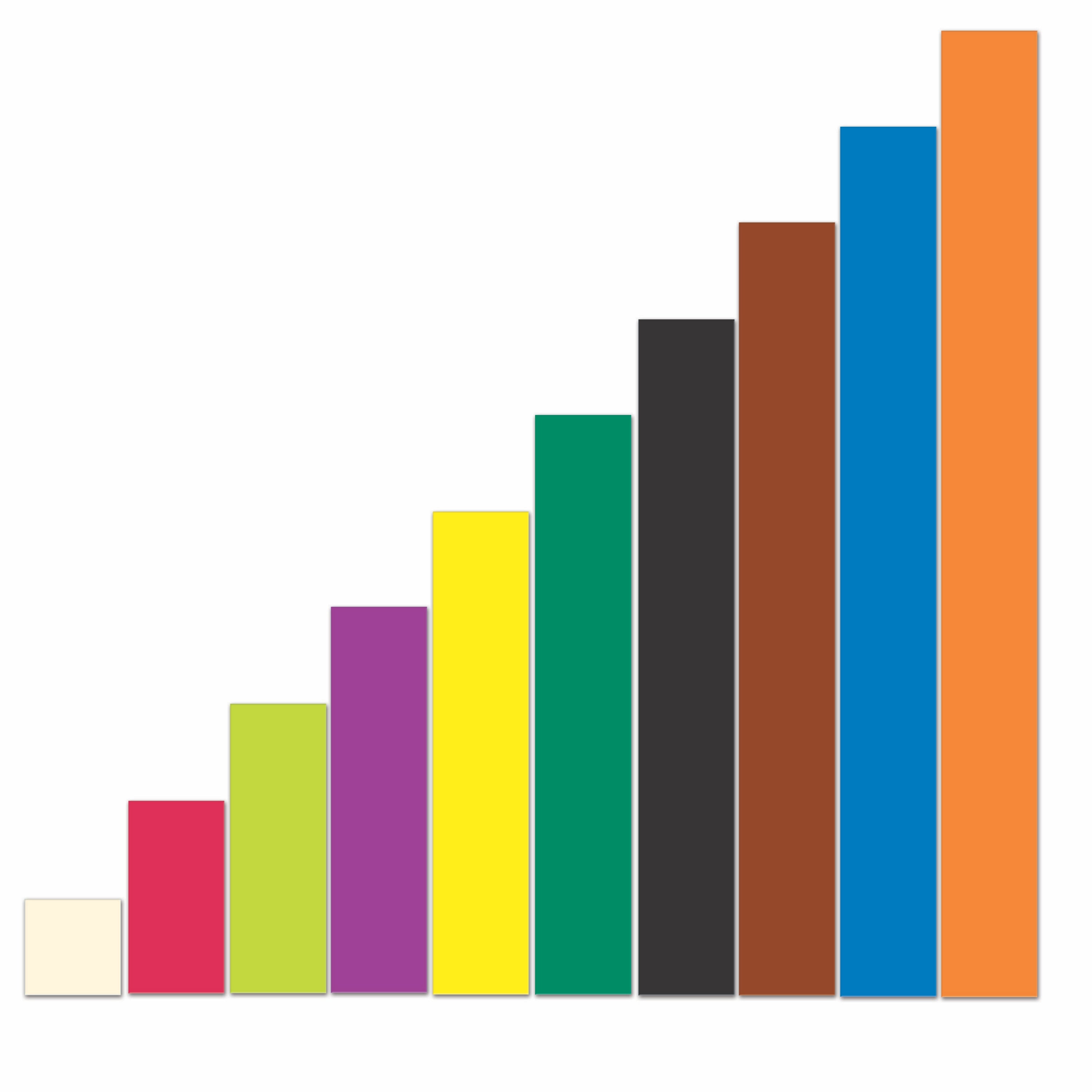 Learning Resources Giant Magnetic Cuisenaire Rods, Classroom Demonstration Set, 64 Oversized Magnetic Maths Pieces for Teaching Numeracy