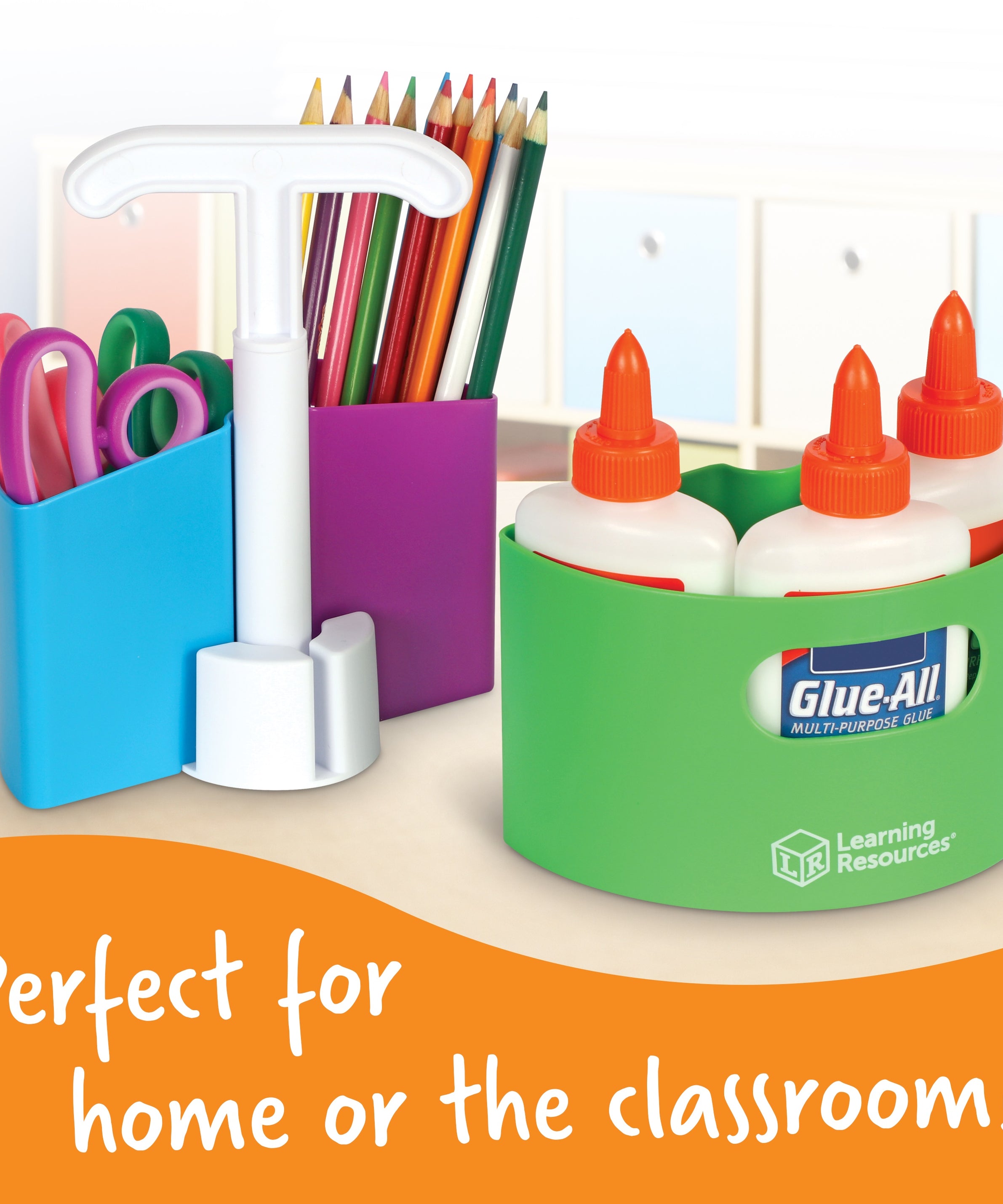 Learning Resources Create-a-Space Mini-Center, Compact Storage Organizer for Pens, Markers, and Office Essentials, Easy-Carry Handle, Perfect for Home, Office, Classroom, or Maker Space