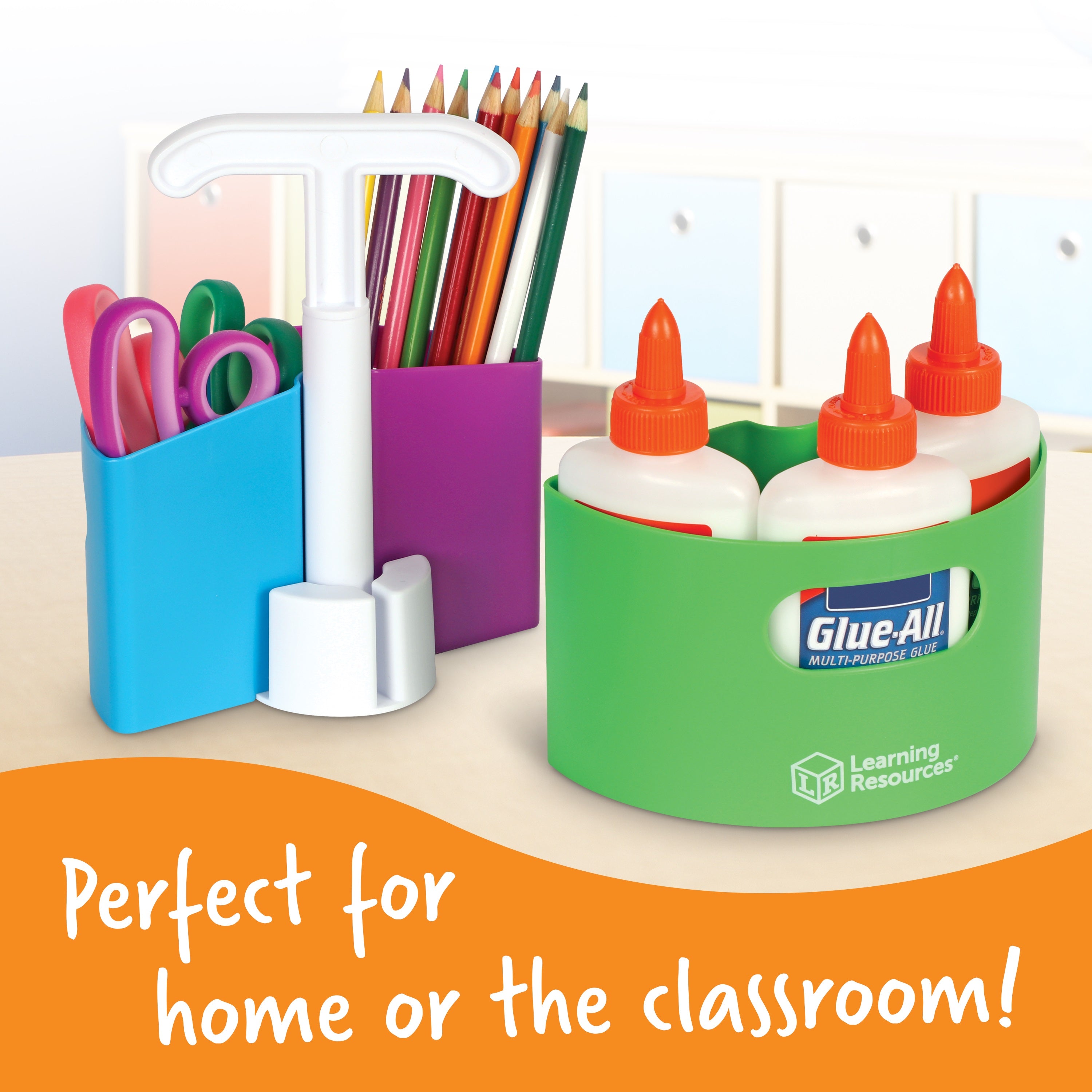 Learning Resources Create-a-Space Mini-Center, Compact Storage Organizer for Pens, Markers, and Office Essentials, Easy-Carry Handle, Perfect for Home, Office, Classroom, or Maker Space