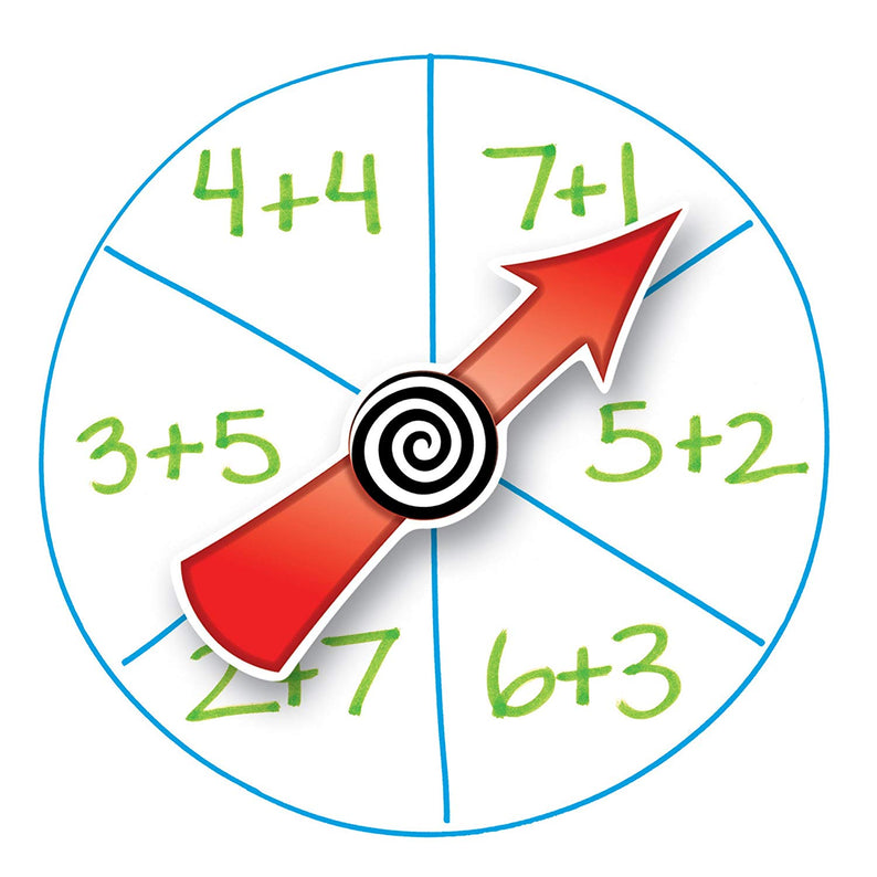 Learning Resources SpinZone Magnetic Front of Class Whiteboard Spinners, Set of 3 Customisable Magnetic Spinners for Whiteboards, Educational Resource for Ages 4+