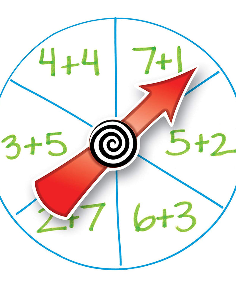 Learning Resources SpinZone Magnetic Front of Class Whiteboard Spinners, Set of 3 Customisable Magnetic Spinners for Whiteboards, Educational Resource for Ages 4+