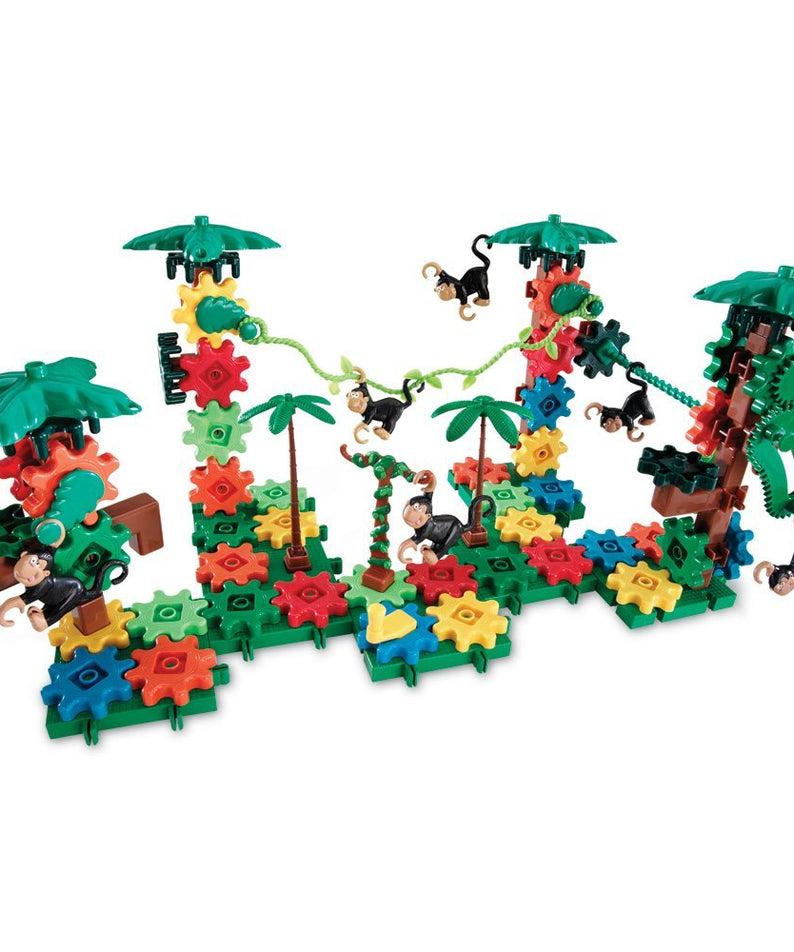 Learning Resources Gears! Gears! Gears! Movin Monkeys Building Set, Jungle-Themed Creative Play
