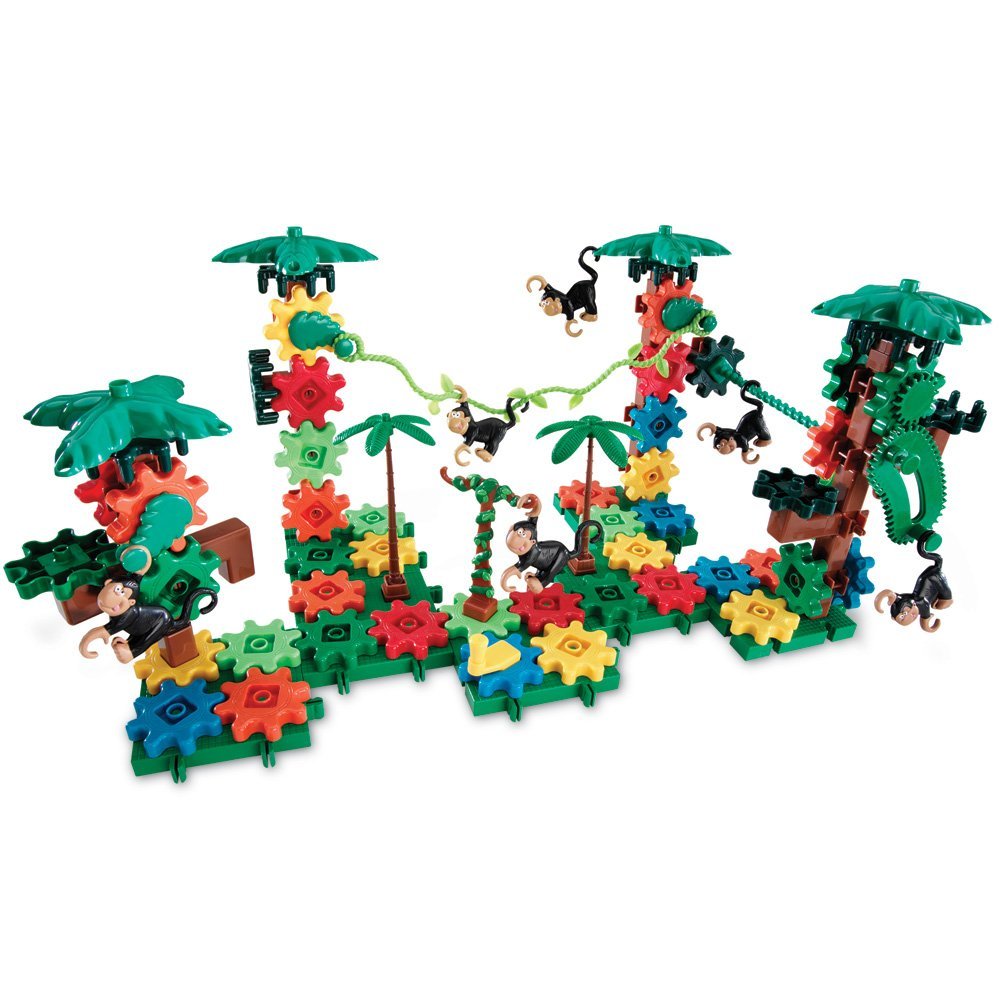 Learning Resources Gears! Gears! Gears! Movin Monkeys Building Set, Jungle-Themed Creative Play