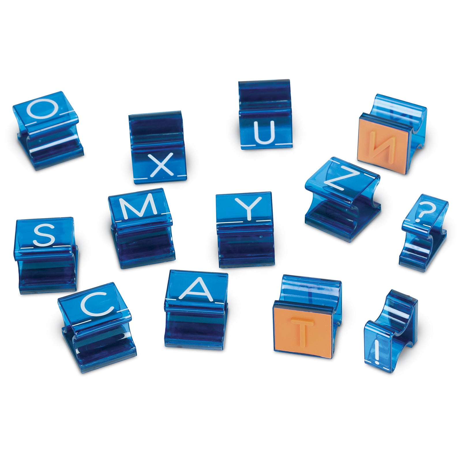 Learning Resources Uppercase Alphabet Stamps, Early Literacy Learning, Includes 8 Punctuation Stamps & Storage Tray, Easy-to-Hold Design, Learning Resources