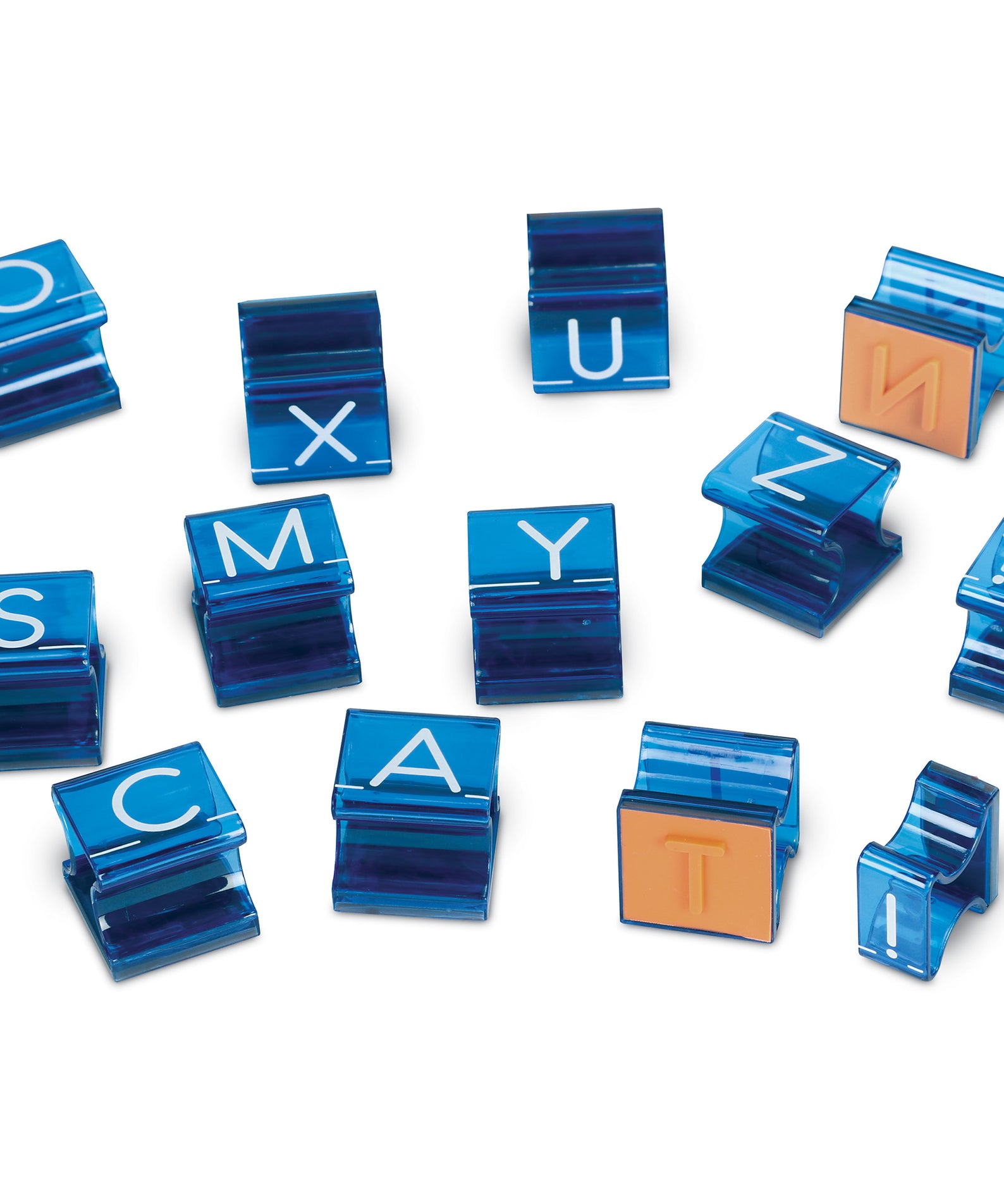 Learning Resources Uppercase Alphabet Stamps, Early Literacy Learning, Includes 8 Punctuation Stamps & Storage Tray, Easy-to-Hold Design, Learning Resources