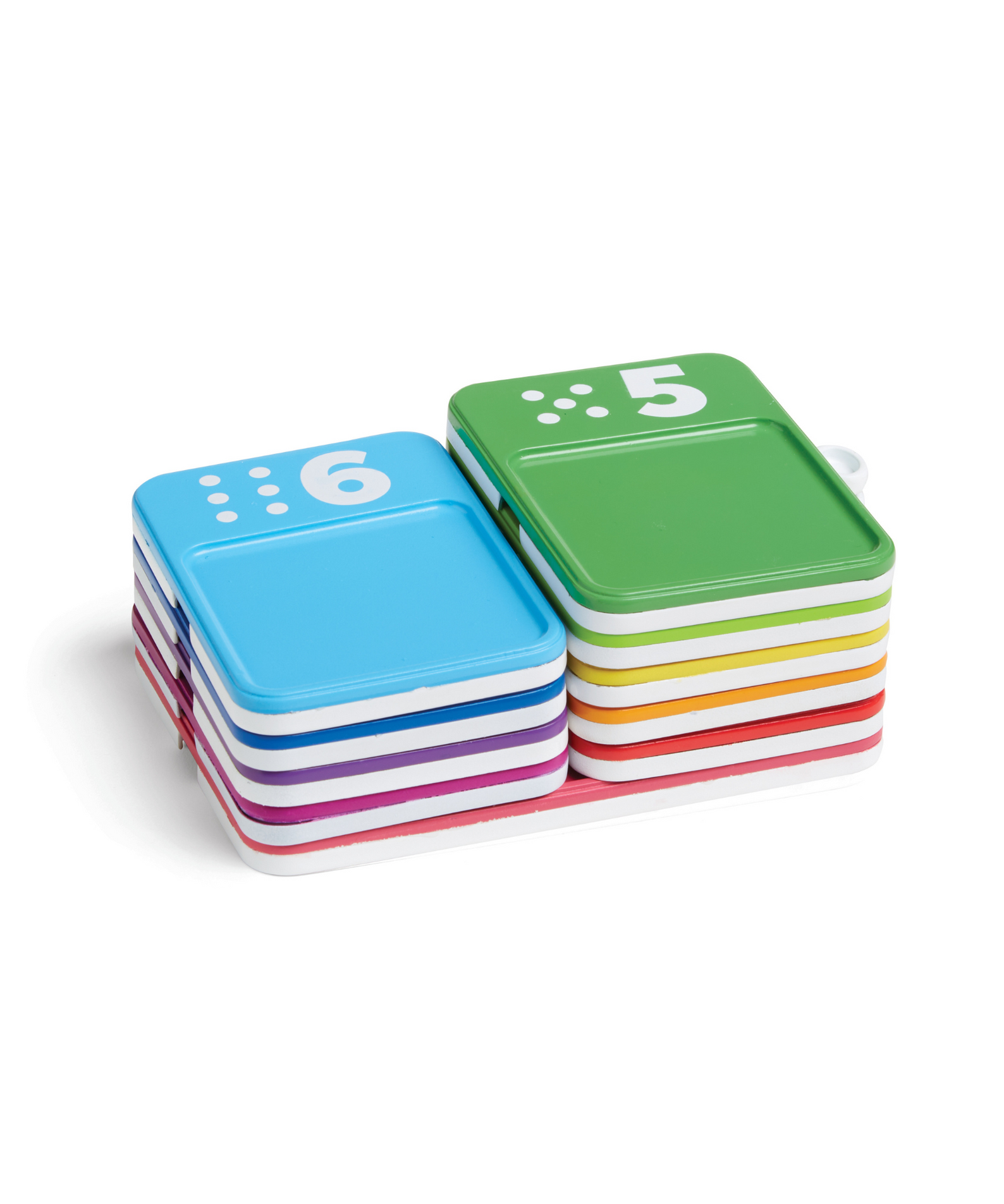 Learning Resources Sensory Number Trays, 10 Double-Sided Finger Tracing Boards for Counting and Number Formation, Made from Recycled Plastic, Ages 3 Plus