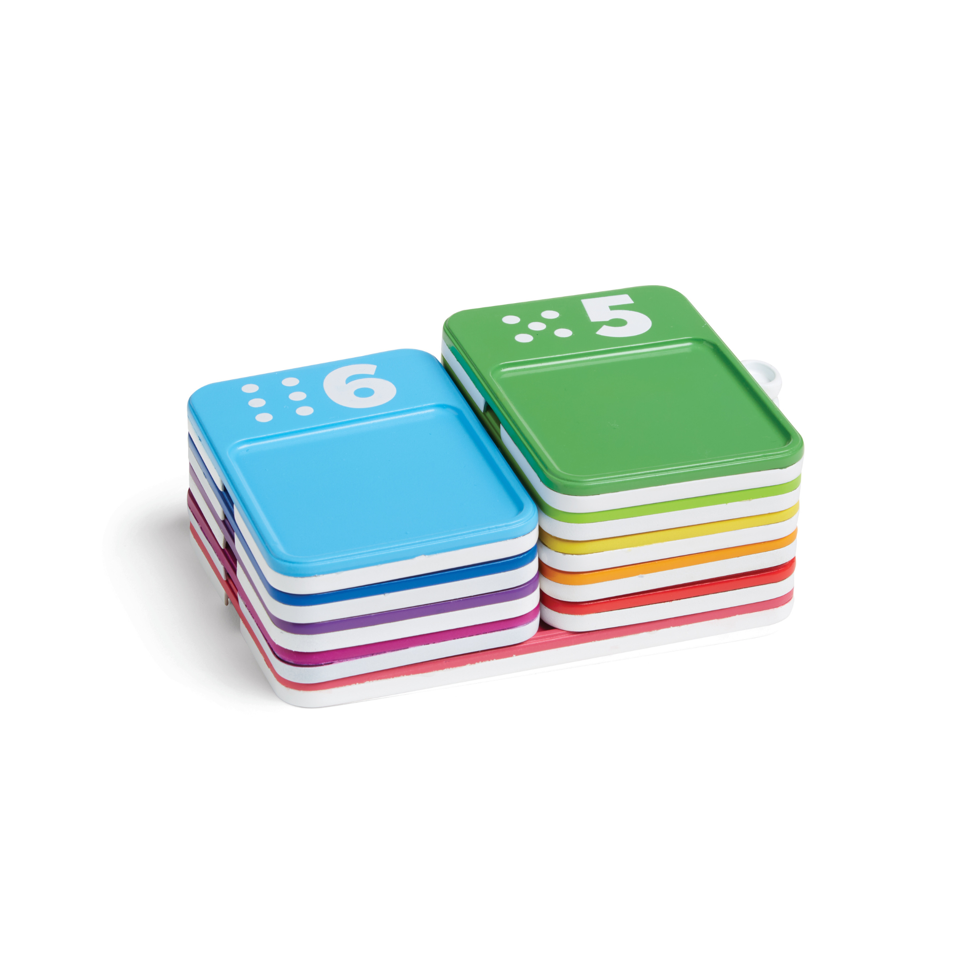 Learning Resources Sensory Number Trays, 10 Double-Sided Finger Tracing Boards for Counting and Number Formation, Made from Recycled Plastic, Ages 3 Plus