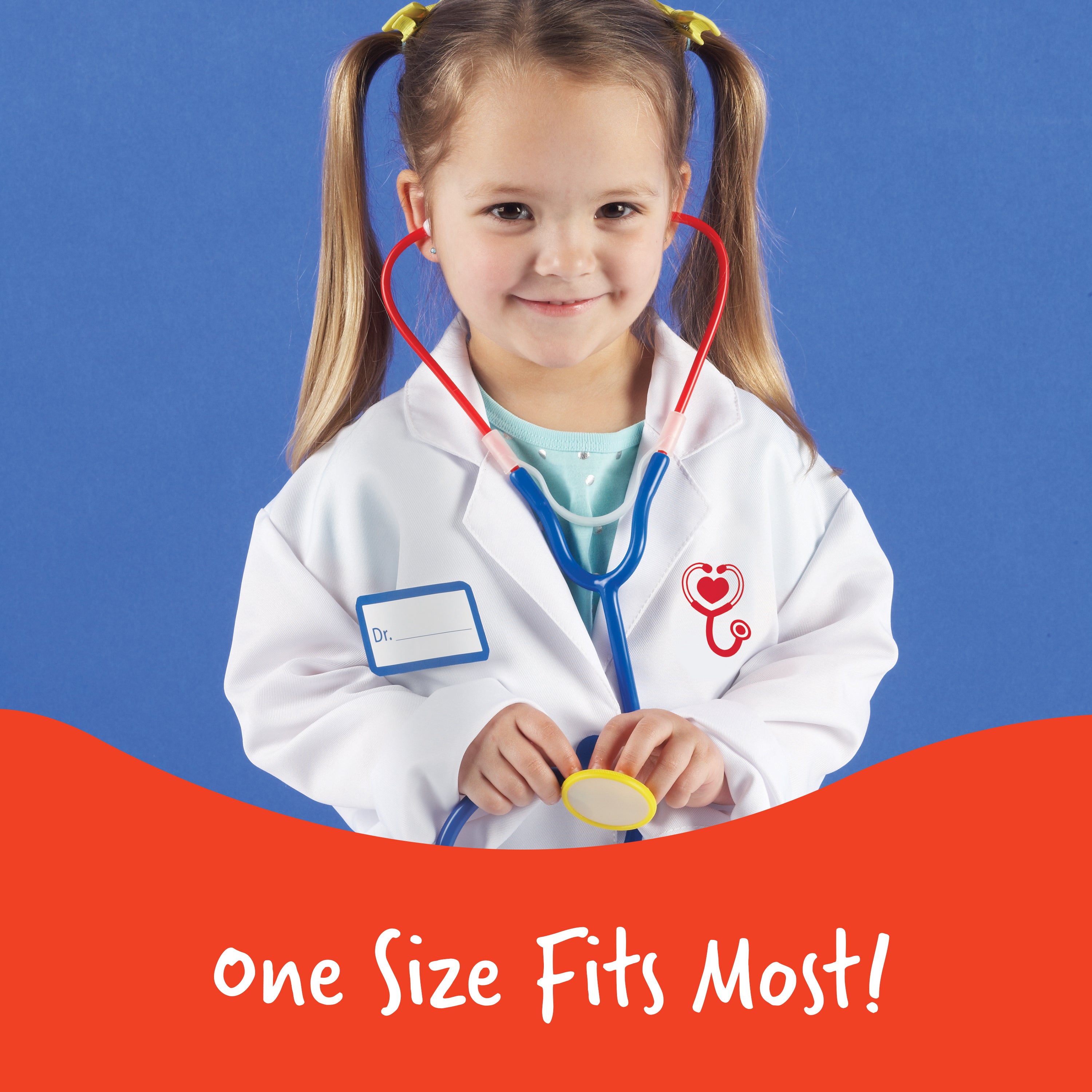 Learning Resources Doctor Play Set, Kids Doctor Costume with Coat, Stethoscope & Name Badge, Pretend Play Dress-Up for Ages 36