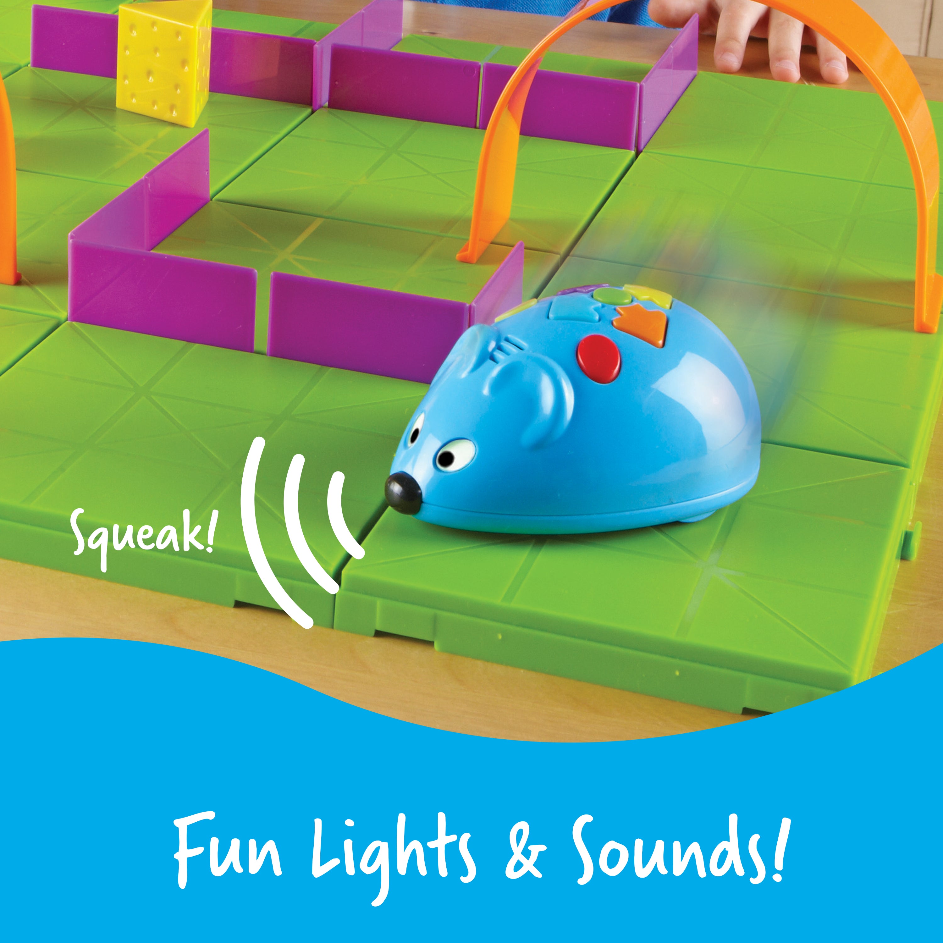 Learning Resources Code & Go Robot Mouse Activity Set, Early STEM Learning with Coding, Maze Exploration, and Fun Programming Challenges