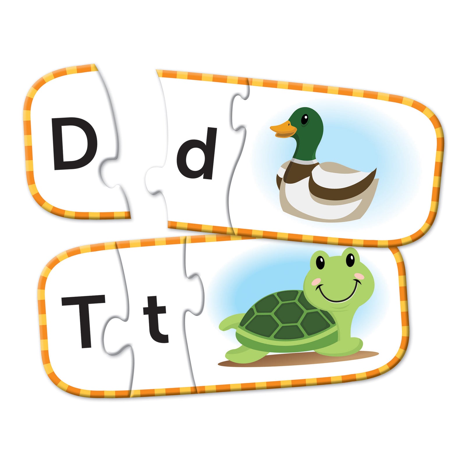 Learning Resources Upper and Lowercase Alphabet Puzzle Cards, 26 Self-Correcting Three-Piece Puzzles for Preschool Learning, Ages 4 Plus