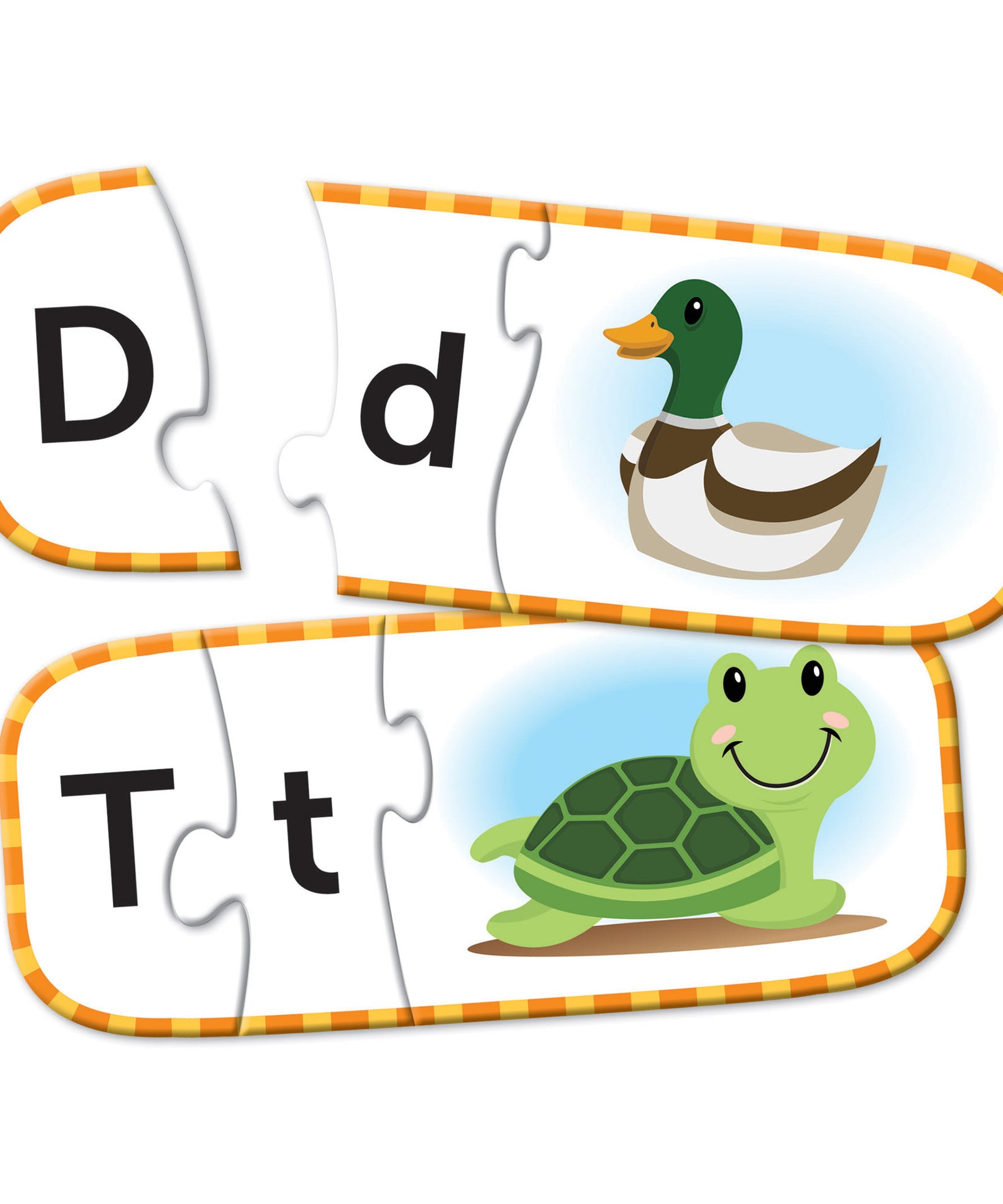 Learning Resources Upper and Lowercase Alphabet Puzzle Cards, 26 Self-Correcting Three-Piece Puzzles for Preschool Learning, Ages 4 Plus