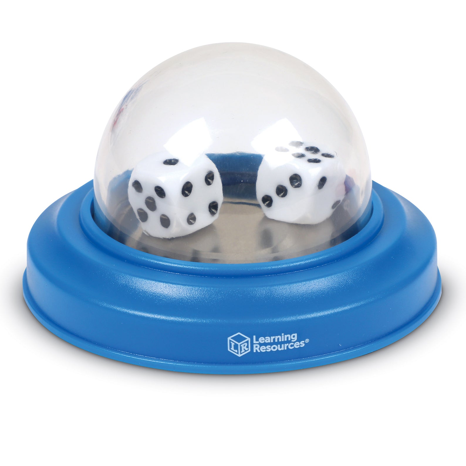 Learning Resources Dice Poppers, Set of 2 Dice in Domes, Fun Math & Game Accessory for Kids, Ages 3+, Classroom & Home Use, Red & Blue Poppers with Numeral & Dot Dice