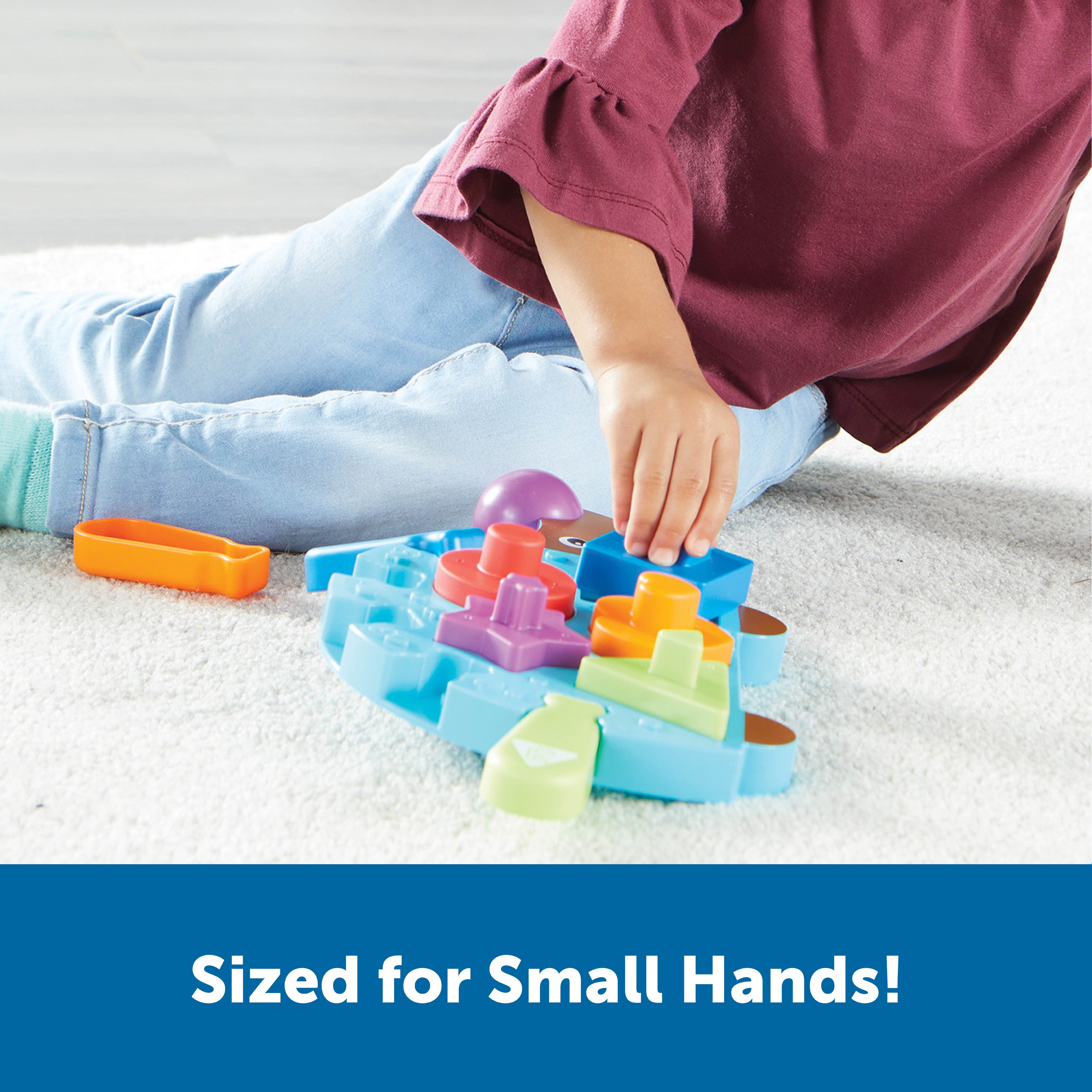 Learning Resources Spike the Fine Motor Hedgehog Puzzle Playmate (LER9103), 2-in-1 Shape Sorter and Puzzle, Fine Motor Skills Development Toy for Toddlers, Ages 18 Months+