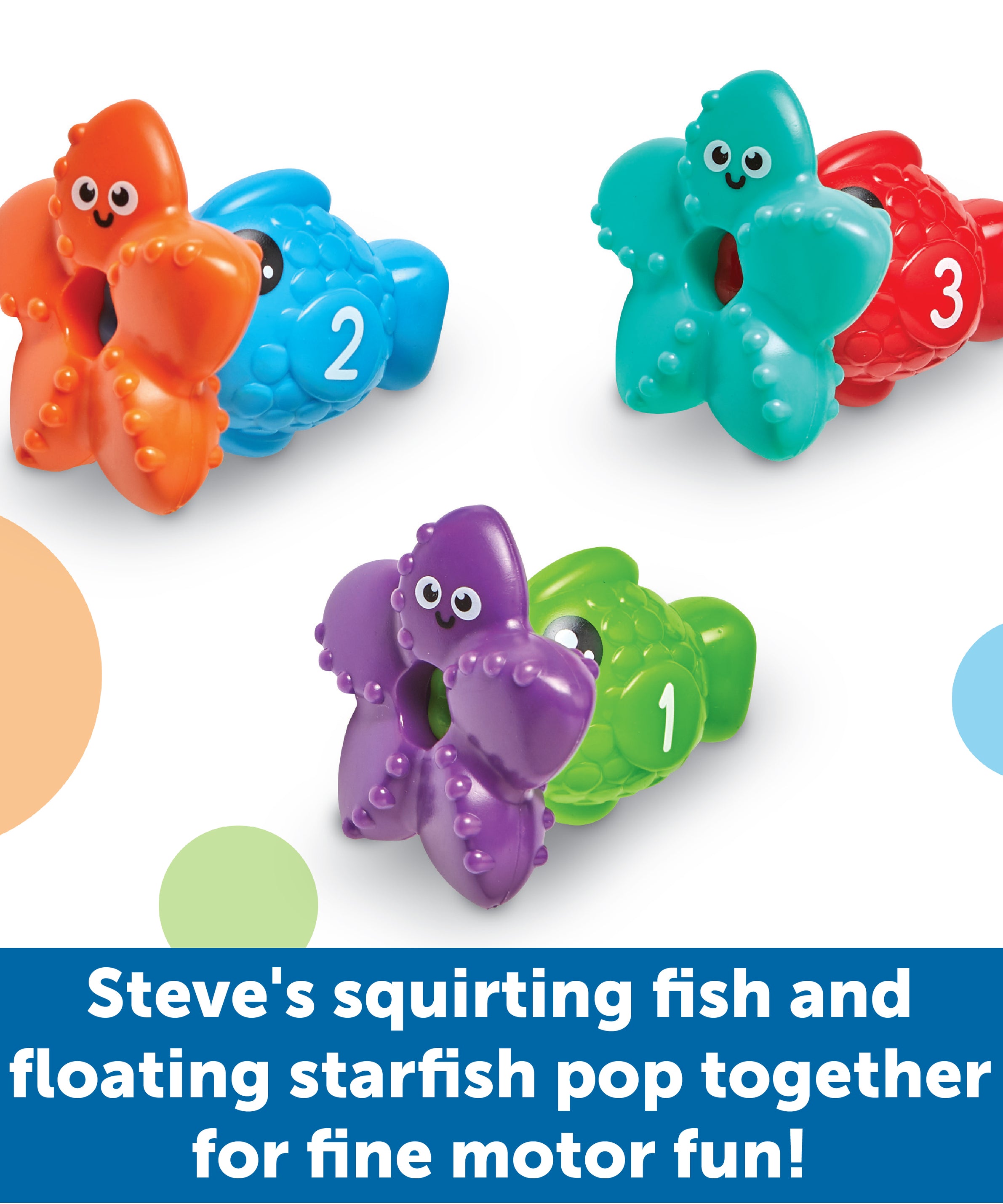 Learning Resources Steve the Scoop and Splash Shark, Water Play Toddler Toy with Fish and Starfish, Bath, Pool, and Water Table Play, Ages 18 Months Plus