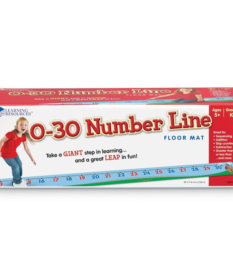 Learning Resources 030 Number Line Floor Mat Durable Vinyl Math Mat for Kids Ages 5 Plus