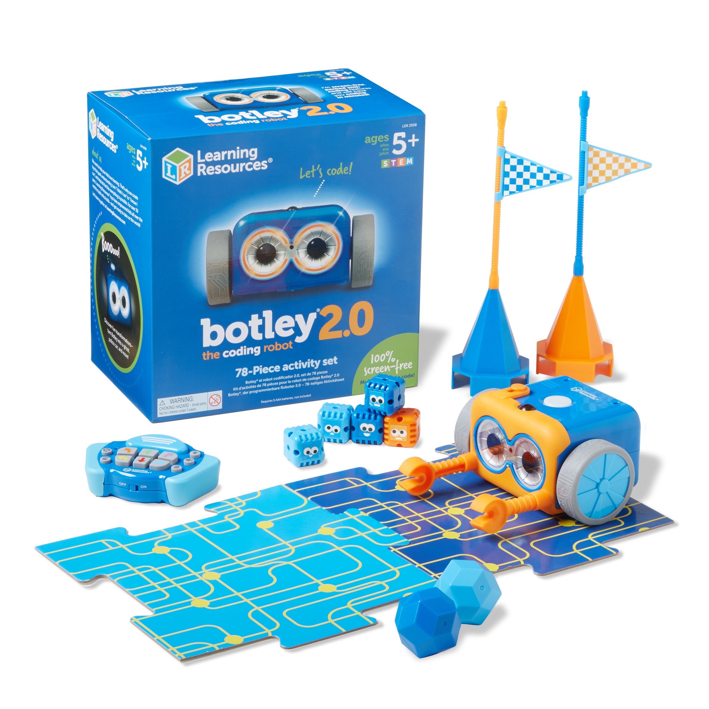 Learning Resources Botley 2.0 the Coding Robot Activity Set, Screen-Free Coding Robot for Kids Aged 5+