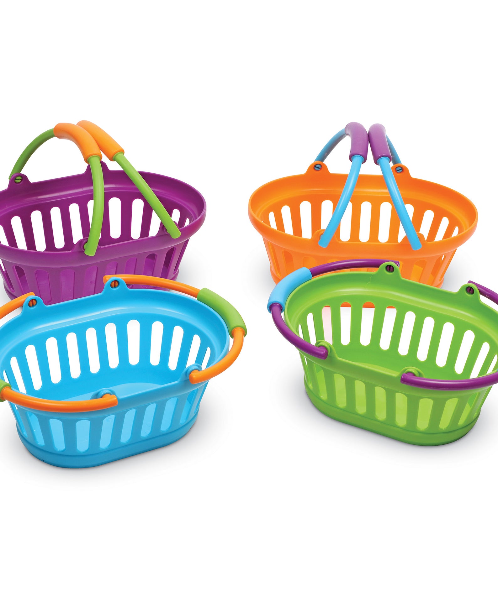 Learning Resources New Sprouts Stack of Baskets, Set of 4 Colourful Baskets with Chunky Handles, Ideal for Pretend Play and Communication Skills, Ages 2+