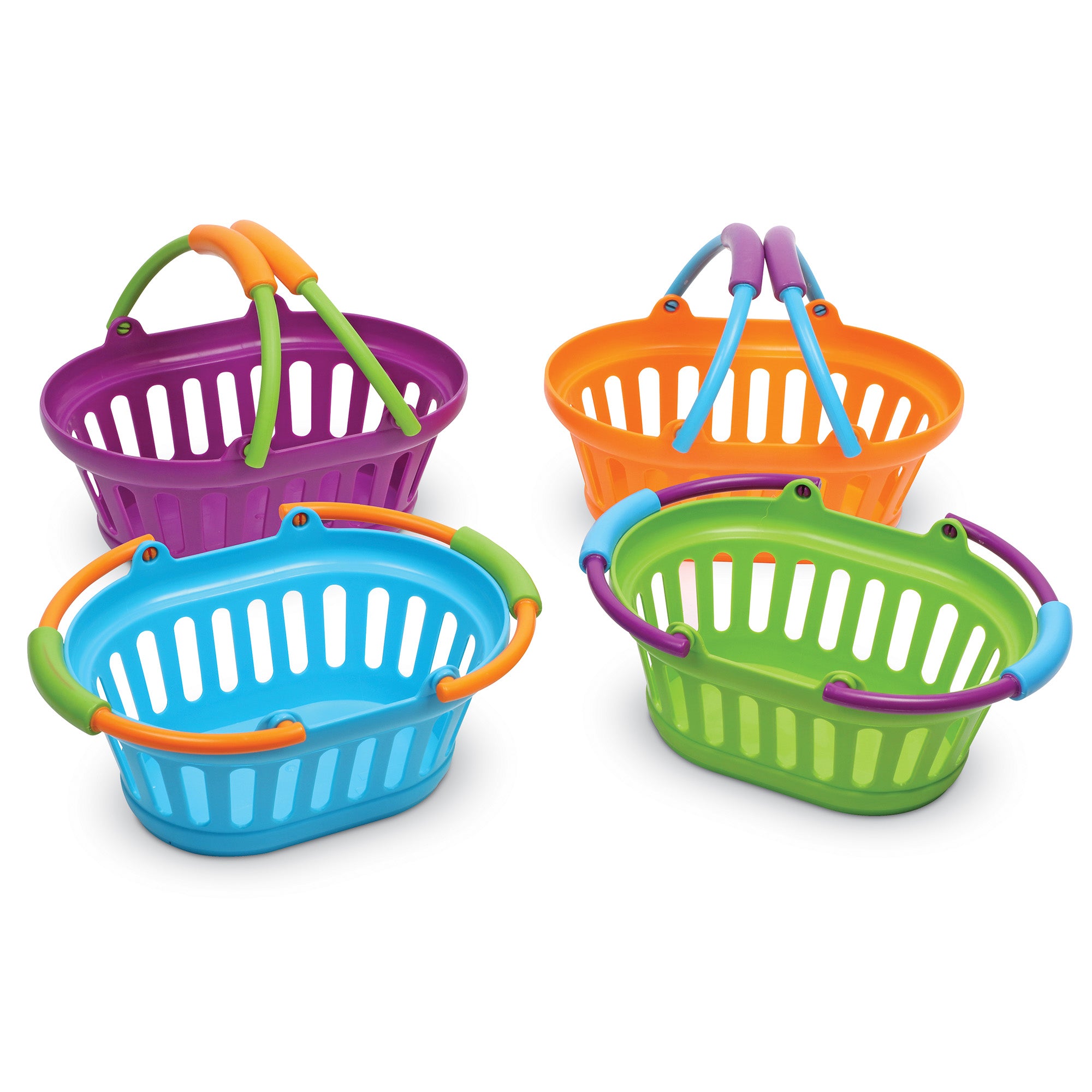 Learning Resources New Sprouts Stack of Baskets, Set of 4 Colourful Baskets with Chunky Handles, Ideal for Pretend Play and Communication Skills, Ages 2+