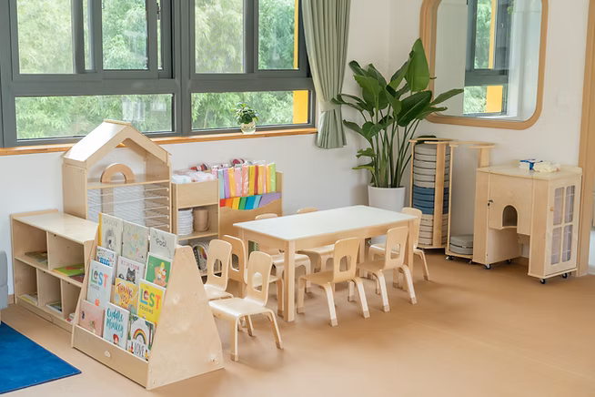 Jooyes Rectangular Kids Classroom Table – Durable, Child-Friendly Height for Early Learning & Daily Activities